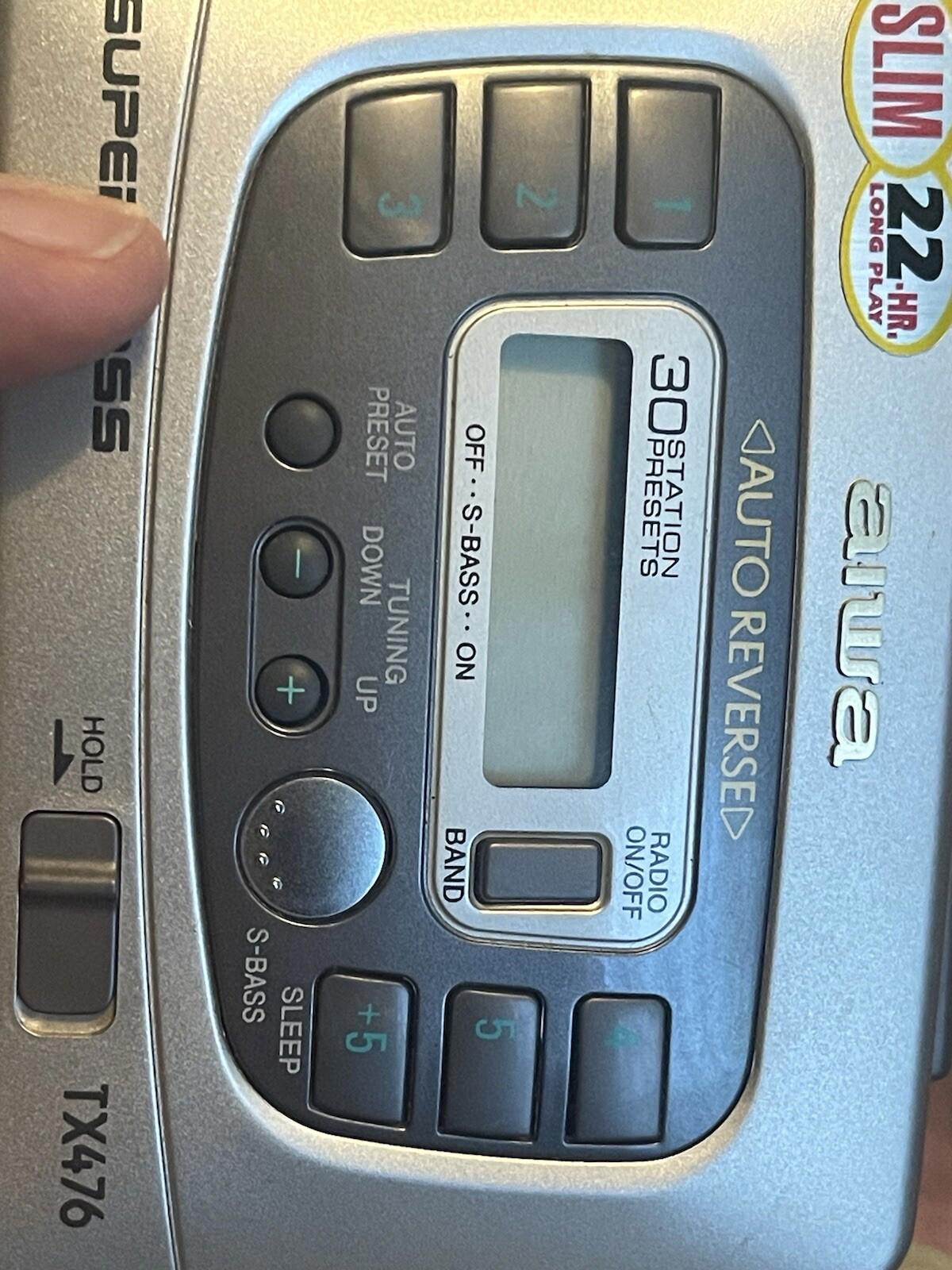 Aiwa TX476 AM/FM Tape Player - No Power (for Parts)