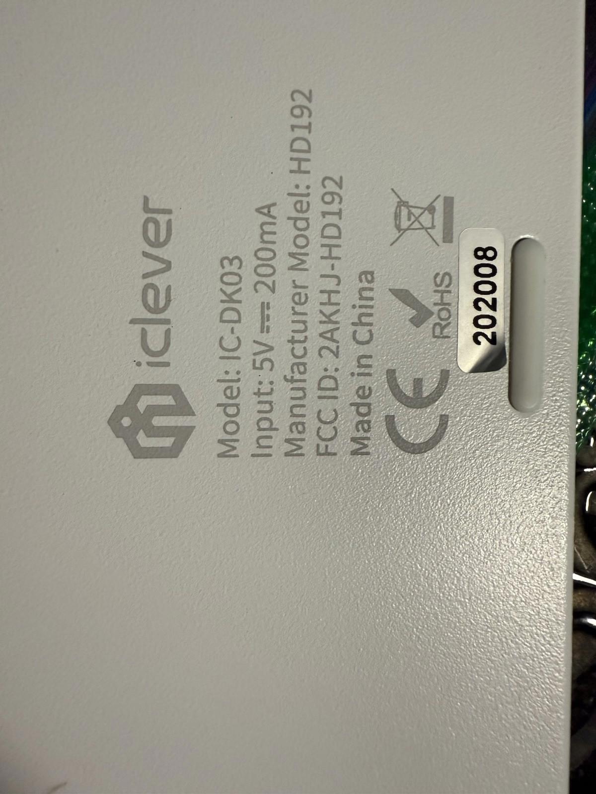 iClever DK03 Bluetooth Keyboard - 2.4G Wireless Keyboard Rechargeable Bluetooth