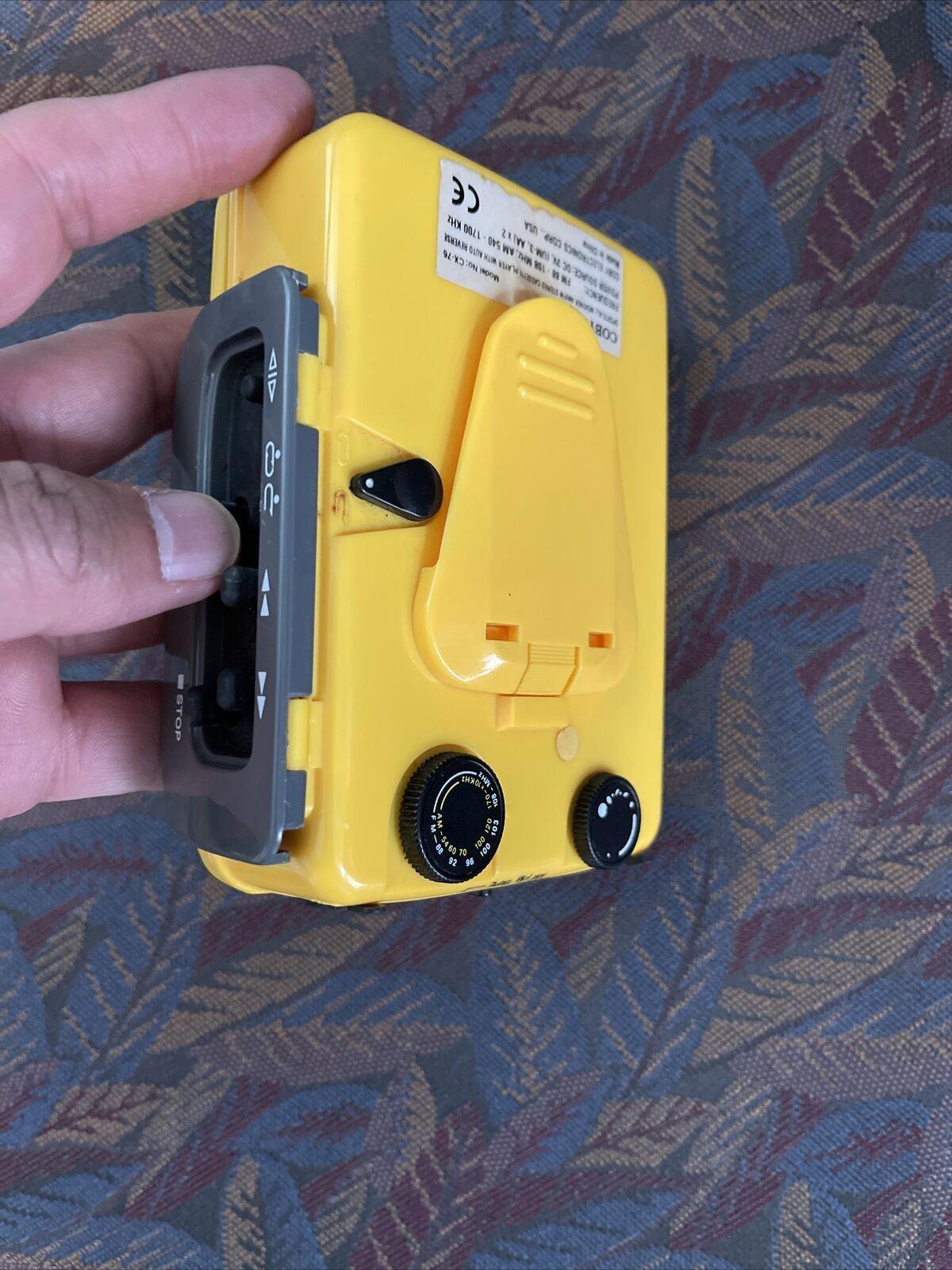 Coby All-Weather AM/FM Radio & Cassette Player Sports CX-76 Yellow