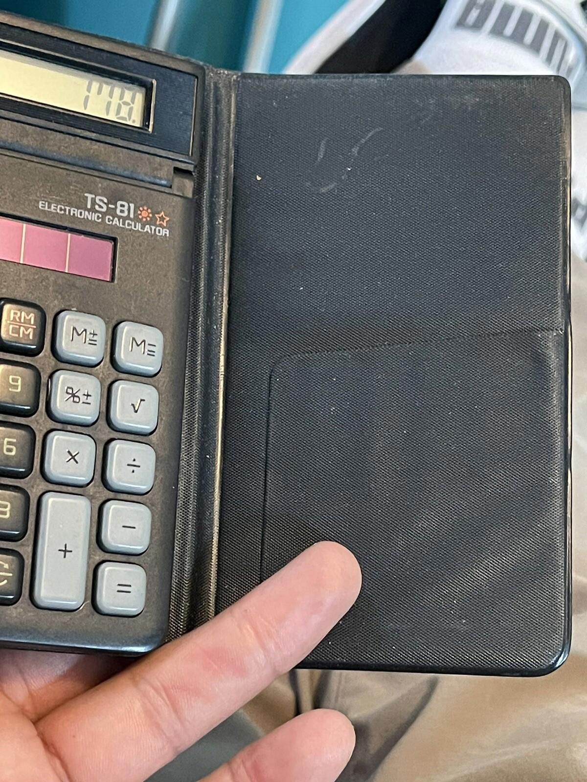 Vintage CANON Tilt Display, Dual Power; Solar or Battery, TS-81 Calculator