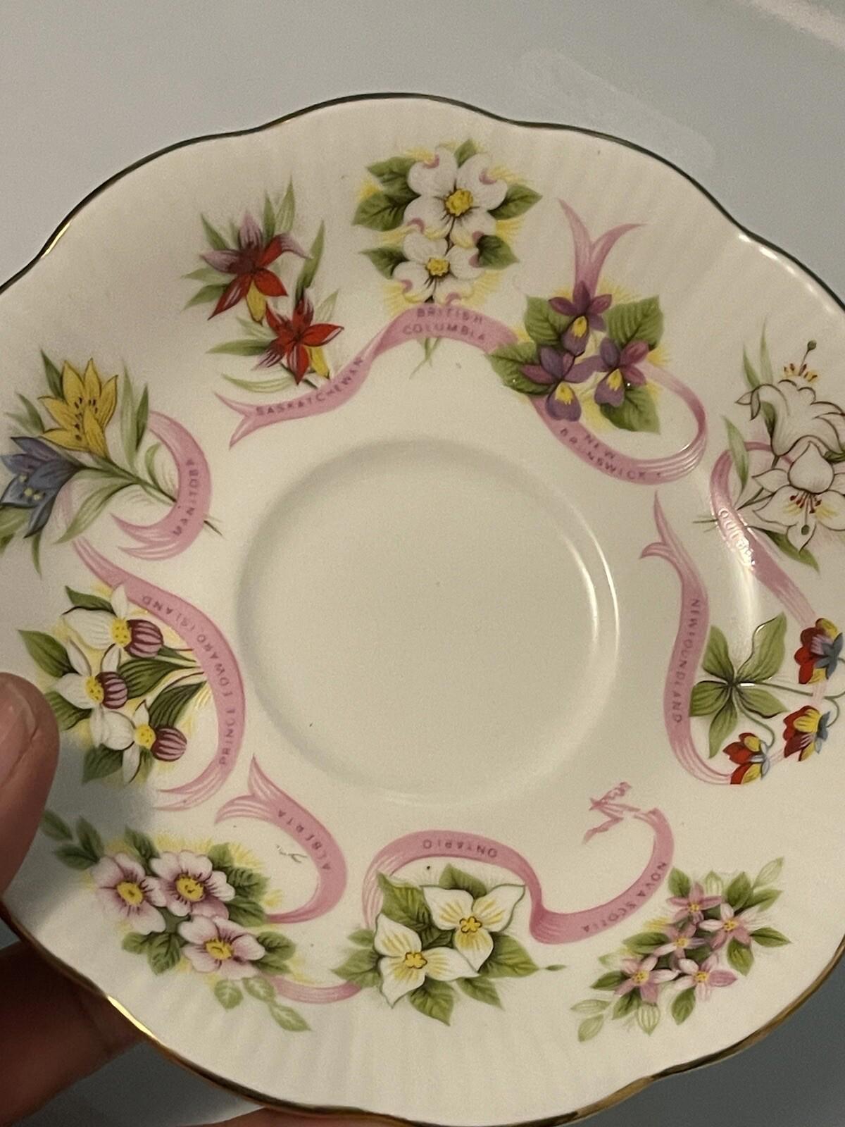 Royal Albert Cup & Saucer Canada “Our Emblems Dear” Bone China