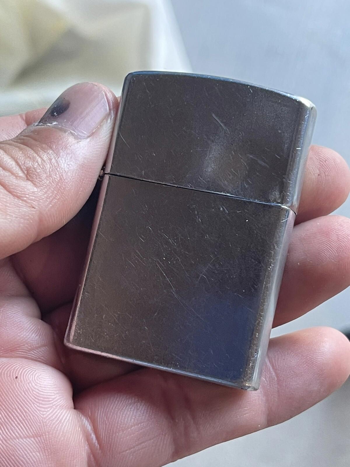 VINTAGE KALAN FLIP TOP CIGARETTE LIGHTER - PLAIN CHROME Untested