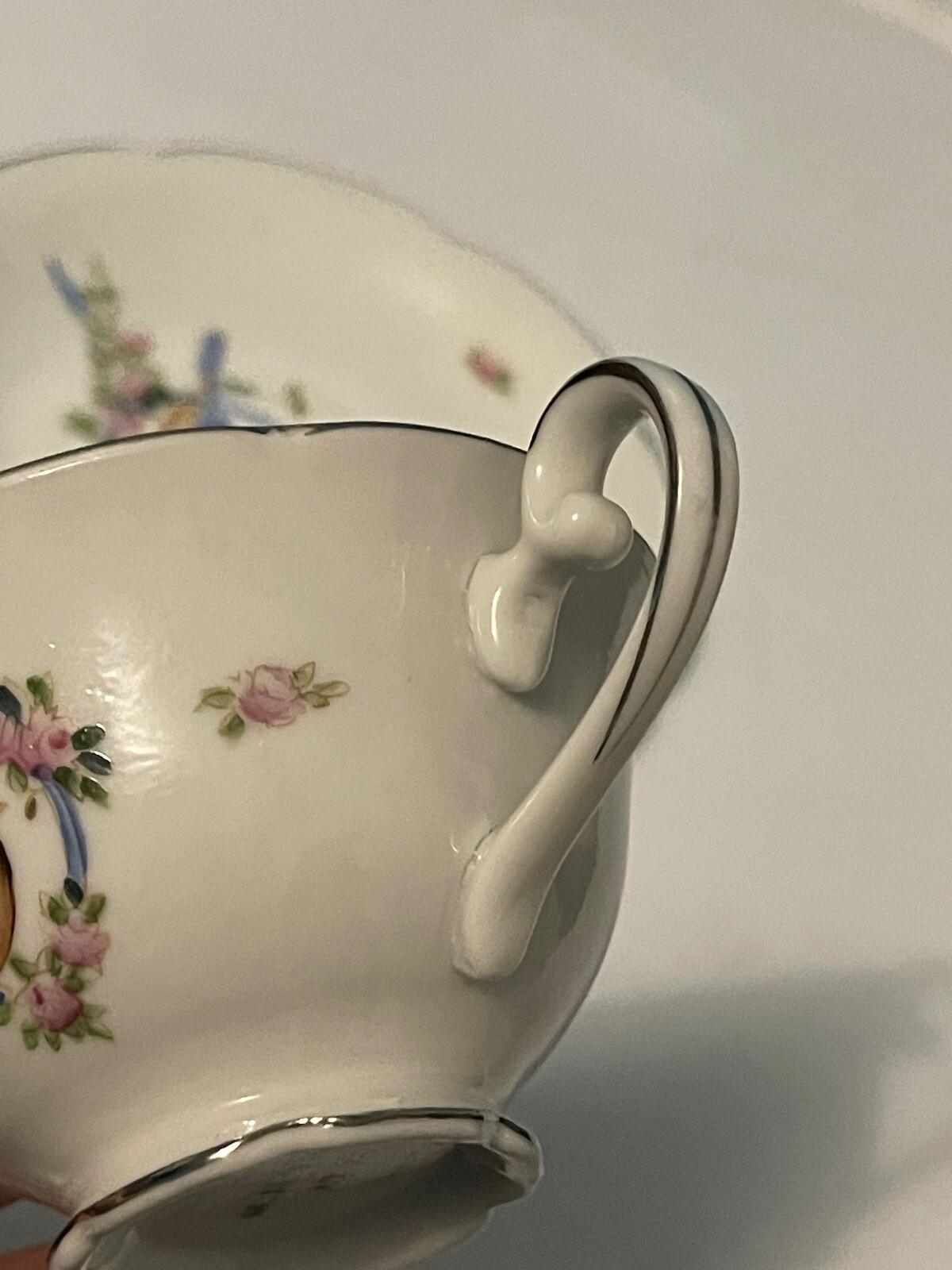 Vintage MMS Club China Fine bone china teacup and sauce