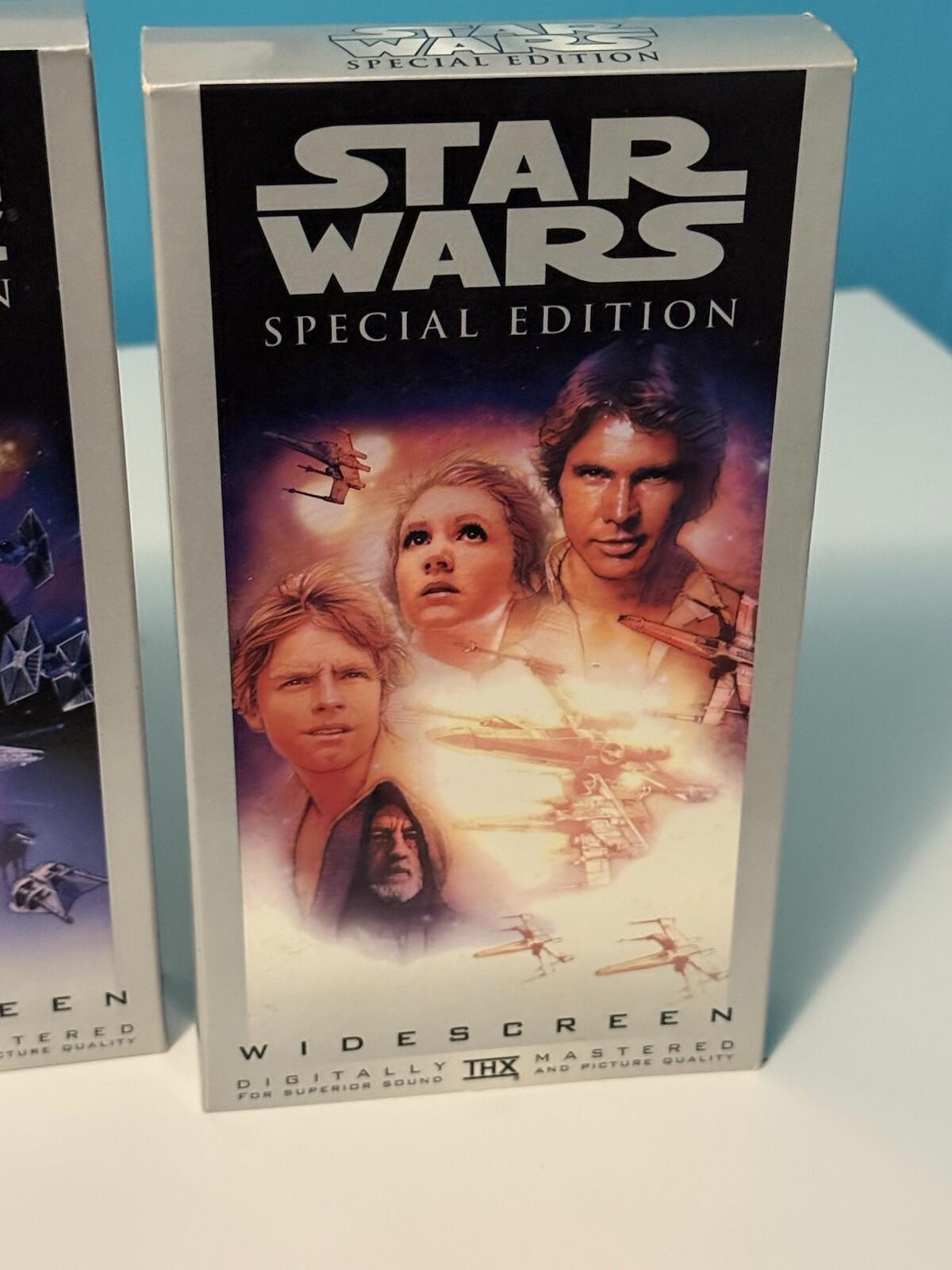 Star Wars Box Set (VHS, 1997, Special Edition) Jedi Tapes Widescreen , Good Cond