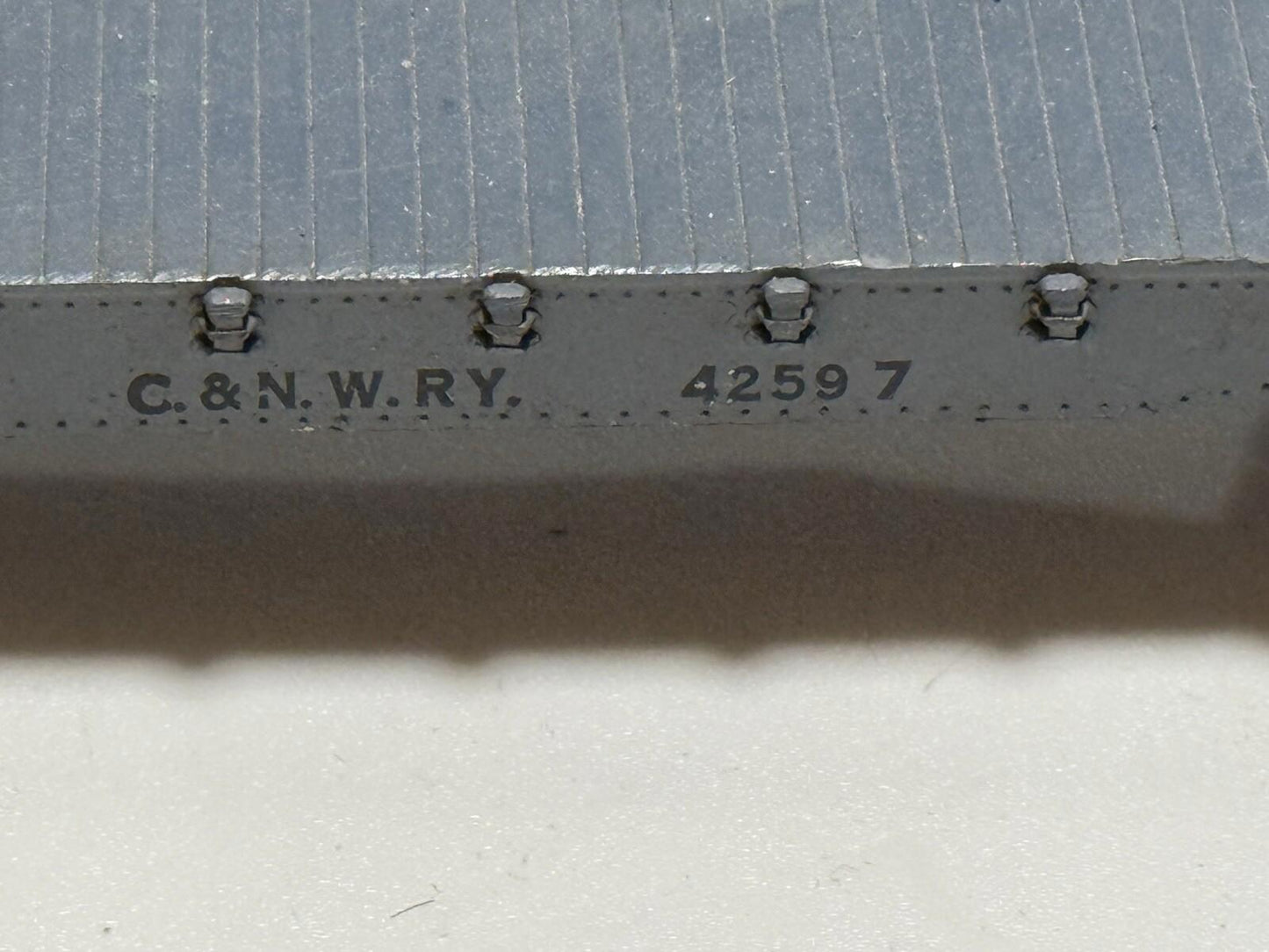 American Flyer PA 9952 S Scale C&N.W.R.Y. 4259 Logging Flat Metal Car