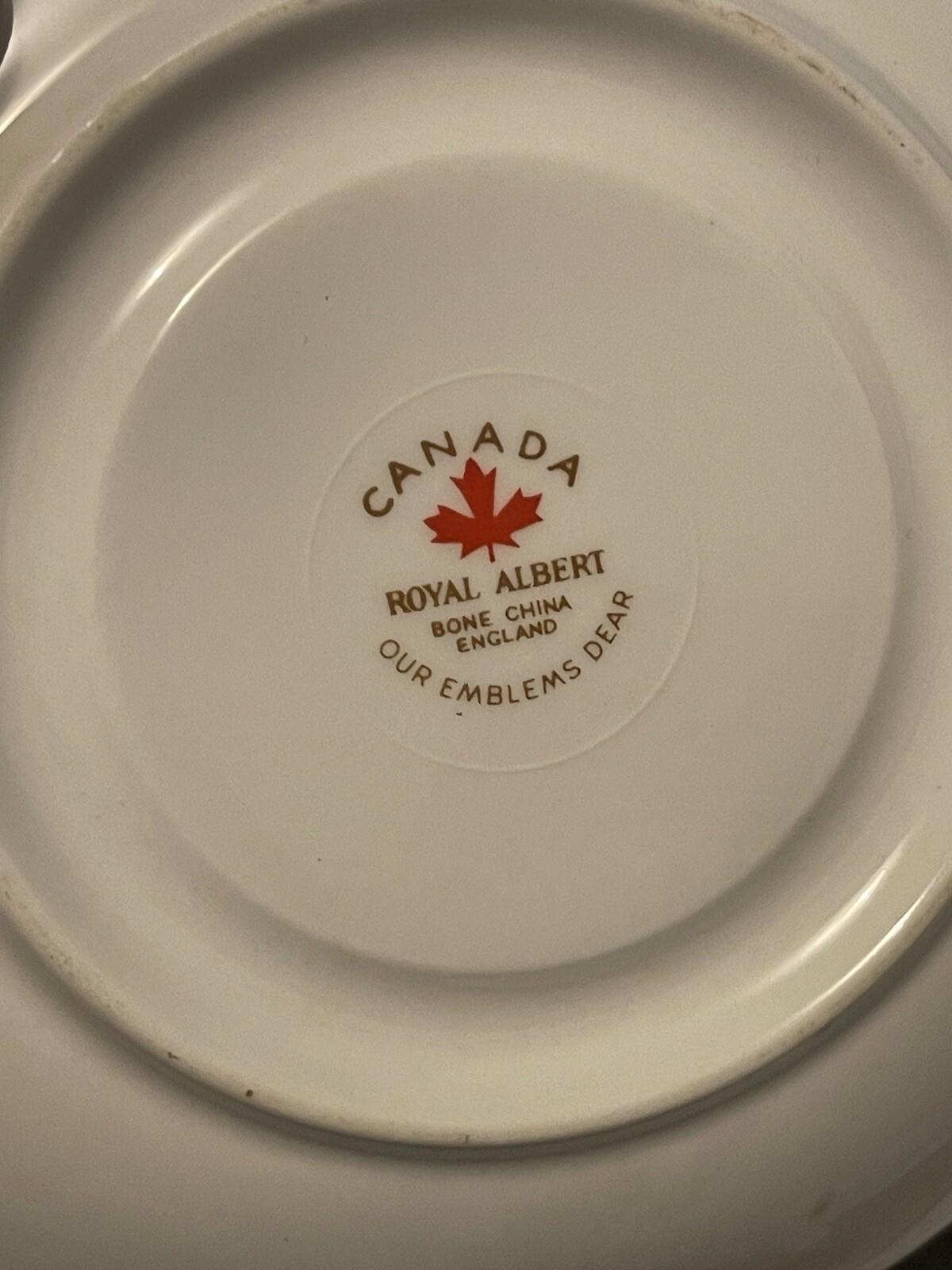 Royal Albert Cup & Saucer Canada “Our Emblems Dear” Bone China