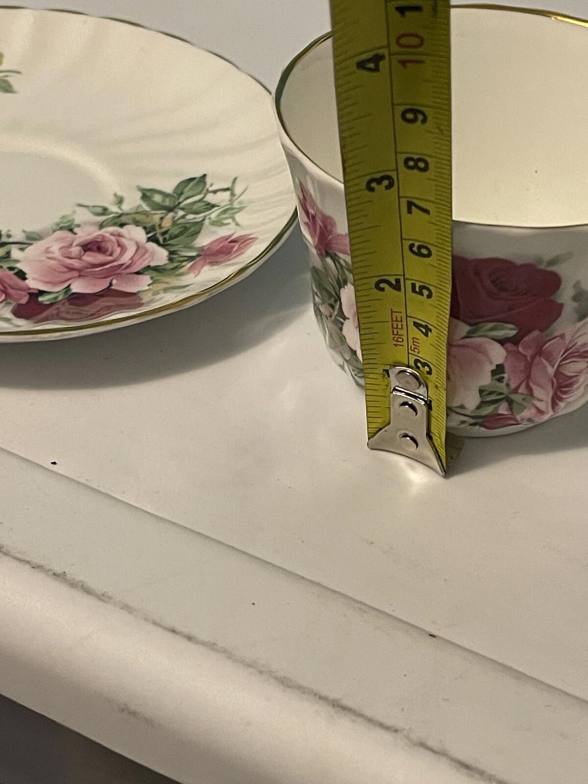 Royal Vale, Bone China Tea Cup and Saucer, Pink Roses