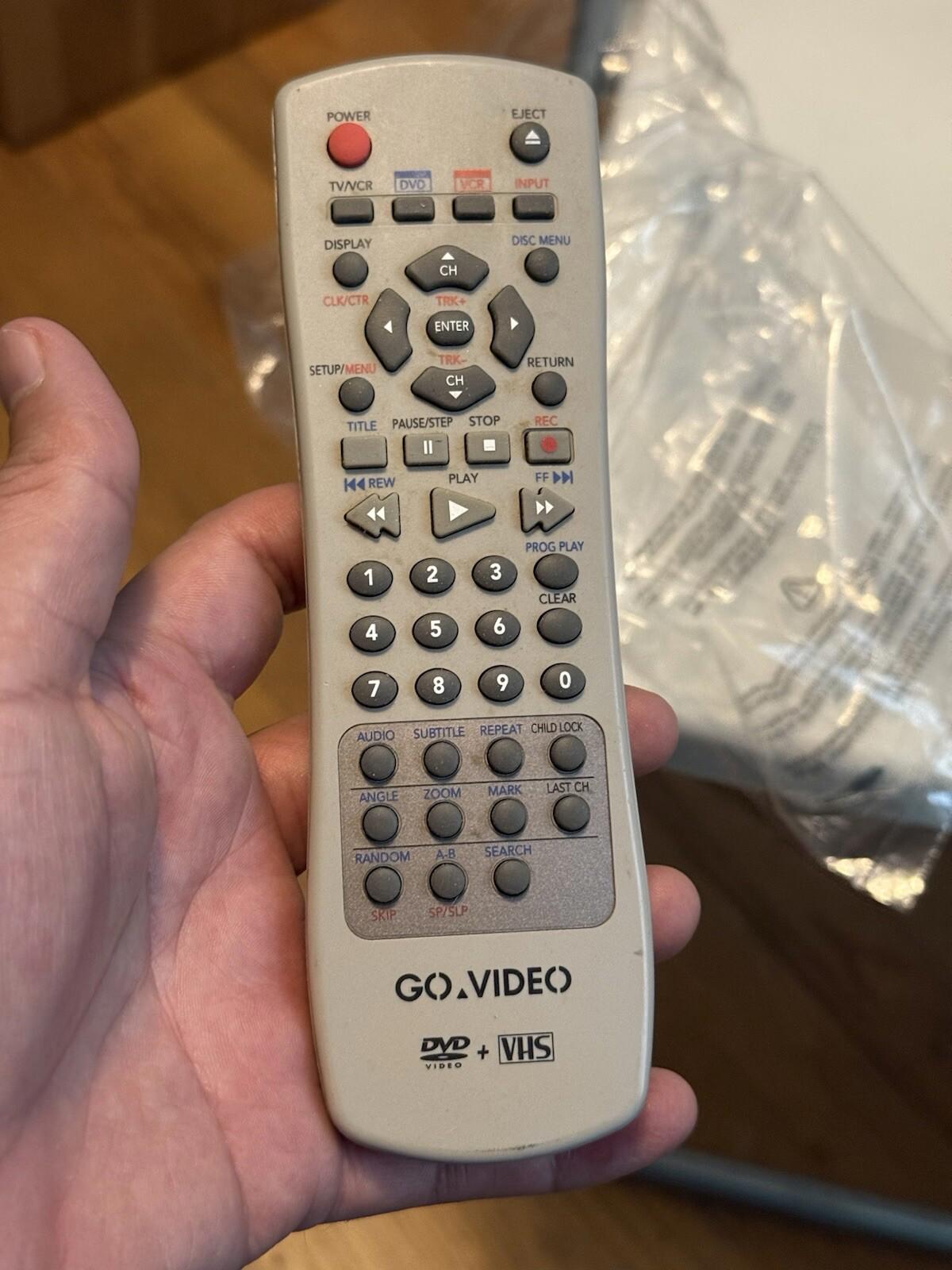 Go Video Remote Control Unit DVD Vid + VHS Working Nice