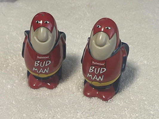 [ BUDWEISER ] BUD MAN, Ceramic Salt & Pepper Shakers