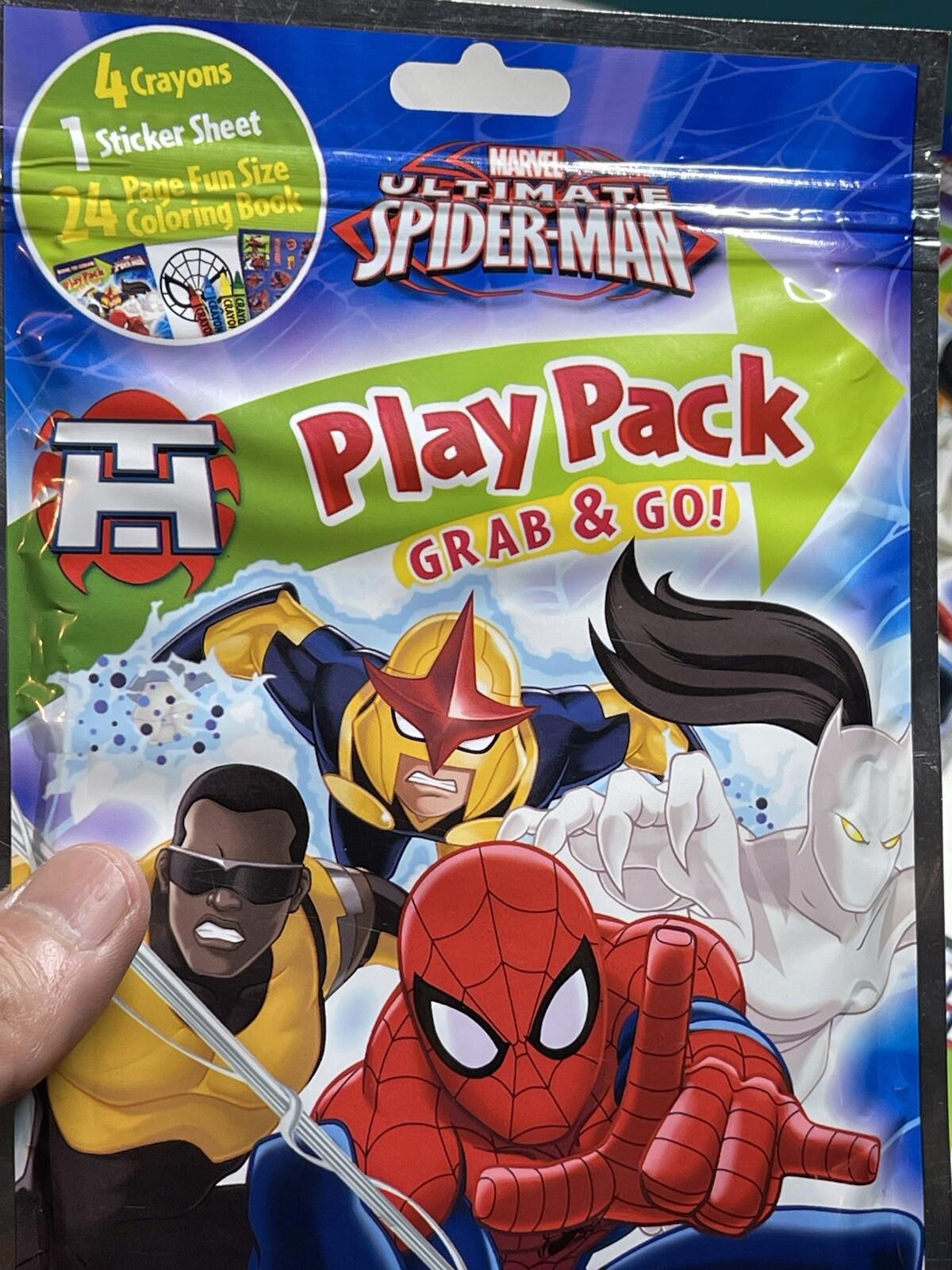 X2 Play Pack and Grab Go Spiderman 4 crayons 24 Page Fun Size Coloring Book (21)
