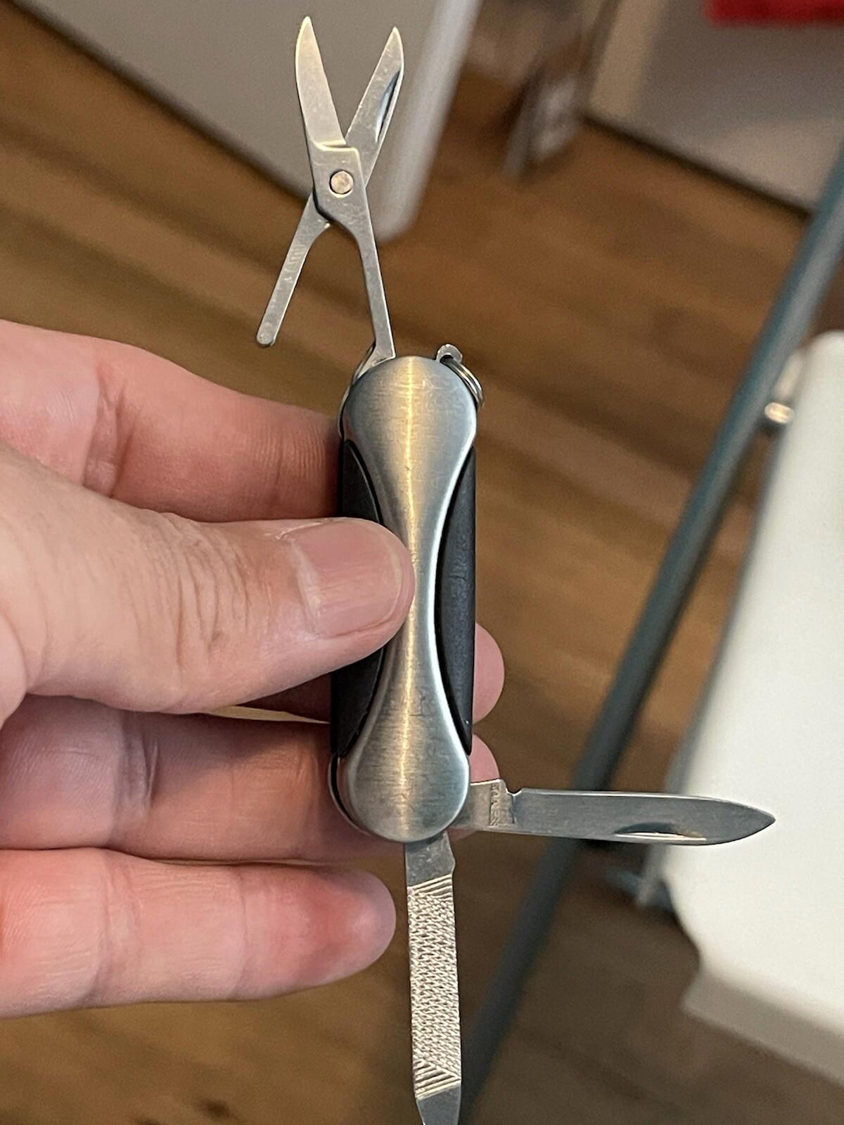 Vintage Mini Folding Knife  Tweezer Keyring Keychain