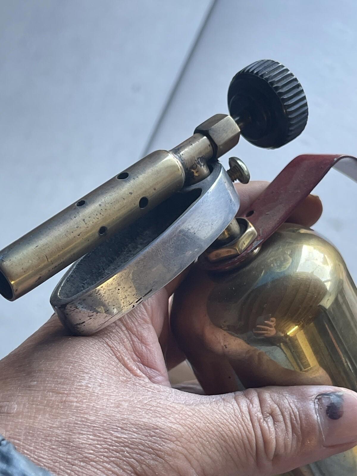 Vintage Antique Welding Plumbing Soldering Iron Gas Blow Torch 5 1/2" tall