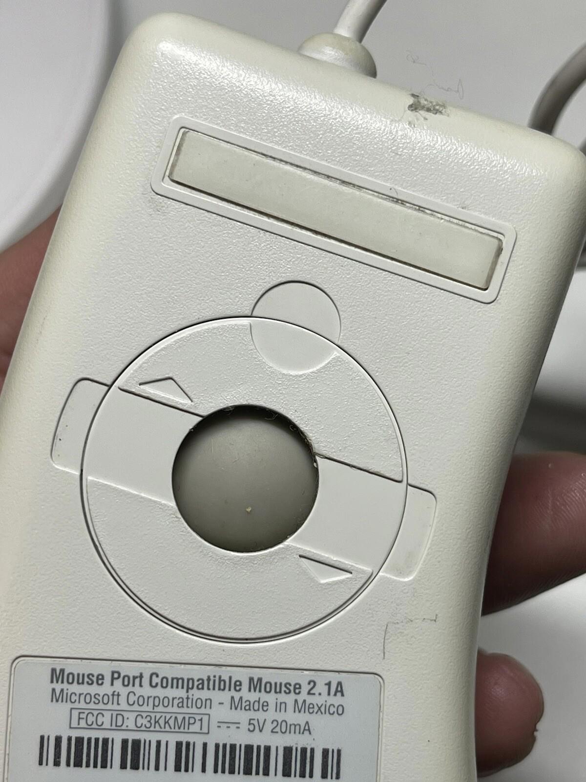 Microsoft Serial Mouse 2.0a Wired Mechanical Roller Ball 2-Button Vintage (21)