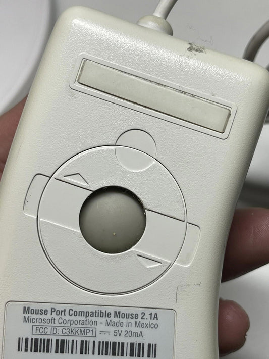 Microsoft Serial Mouse 2.0a Wired Mechanical Roller Ball 2-Button Vintage (21)