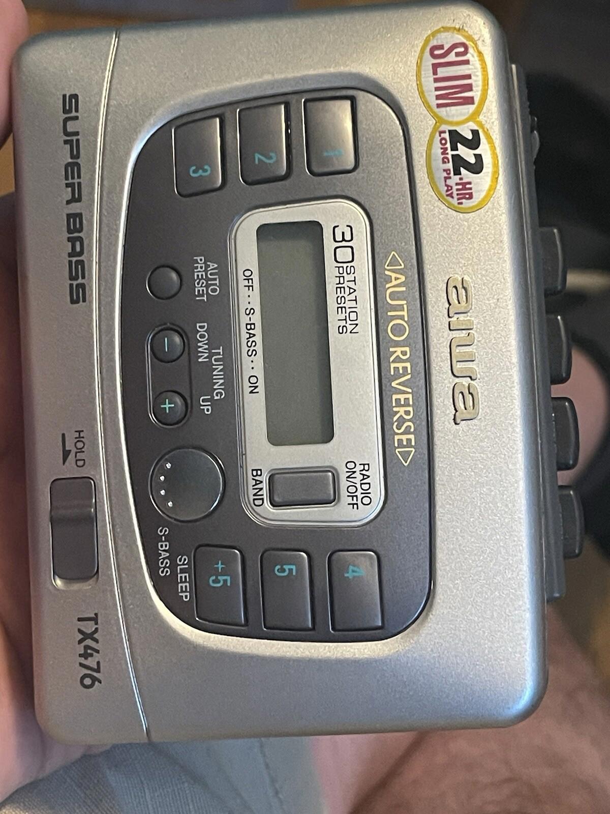 Aiwa TX476 AM/FM Tape Player - No Power (for Parts)