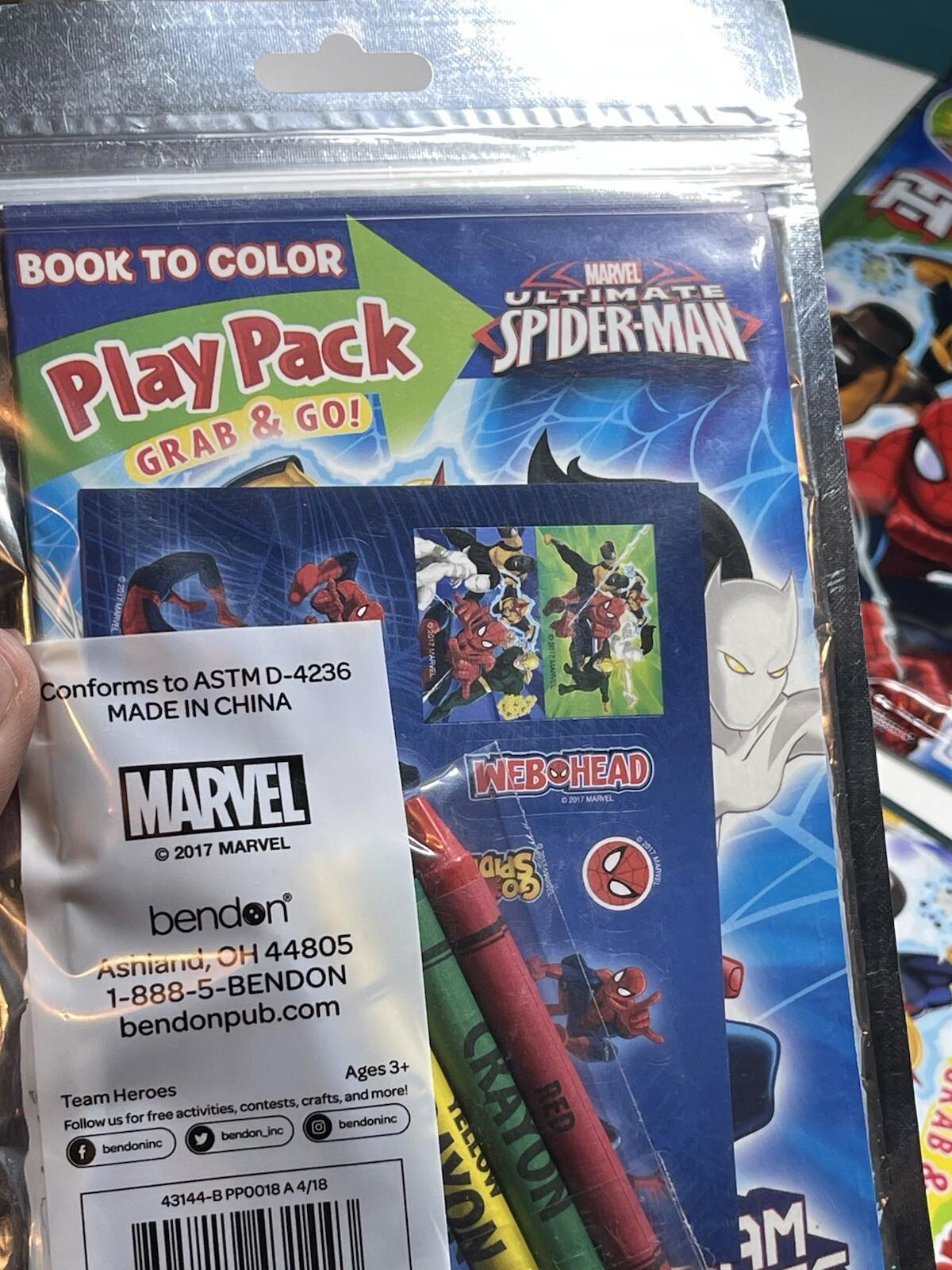 X2 Play Pack and Grab Go Spiderman 4 crayons 24 Page Fun Size Coloring Book (21)