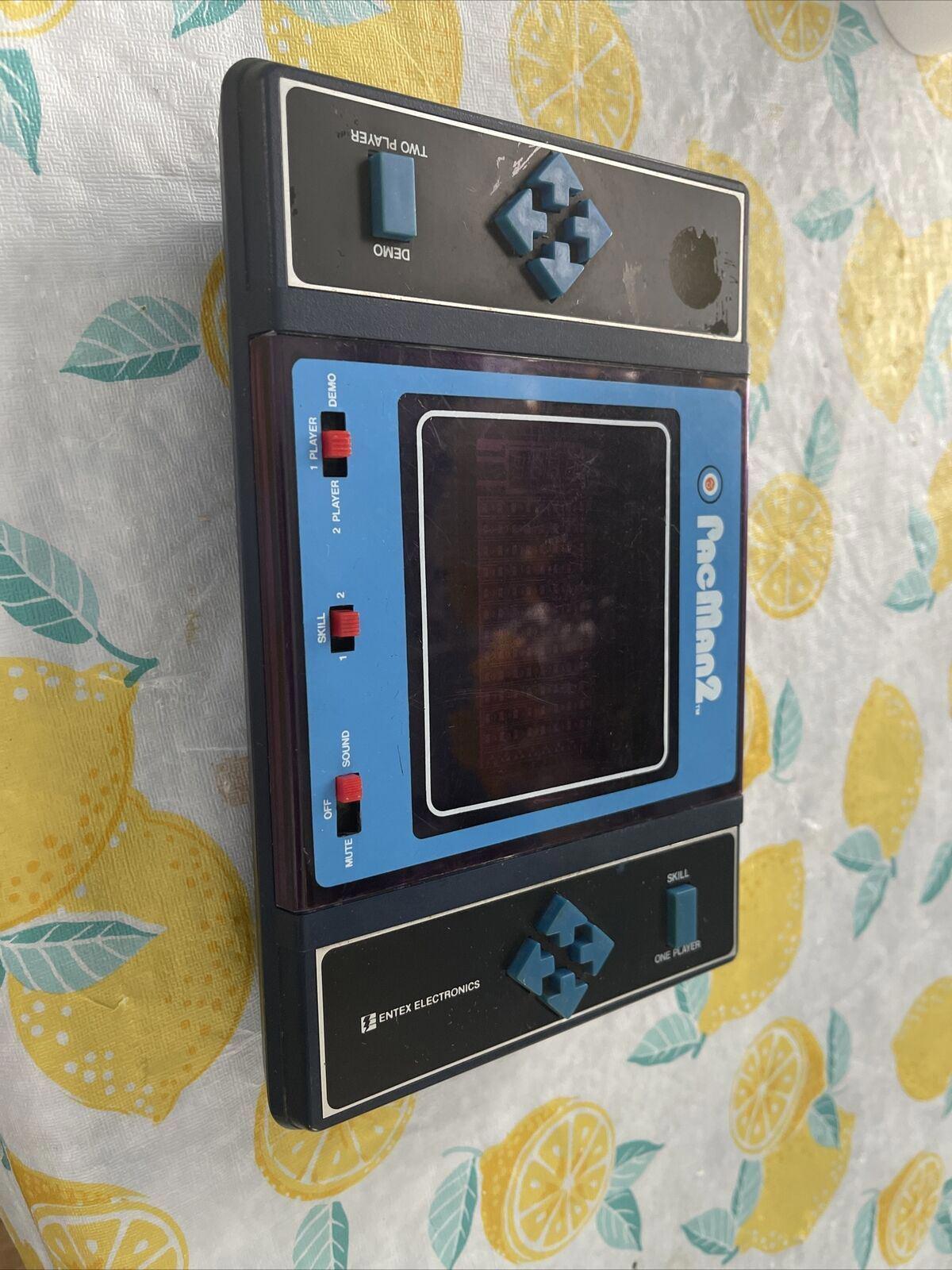 Entex 1981 PacMan 2 Handheld Vintage Video Game Original Works Electronic (19)