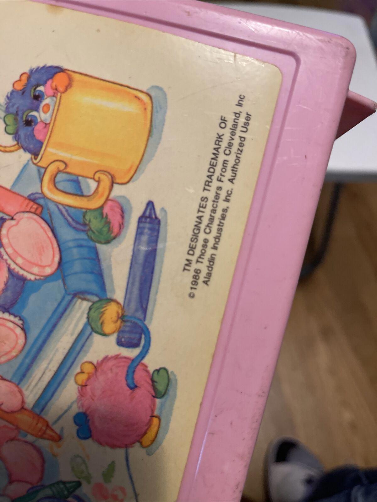 Vtg 1986 Aladdin "Popples" Plastic Lunch Box