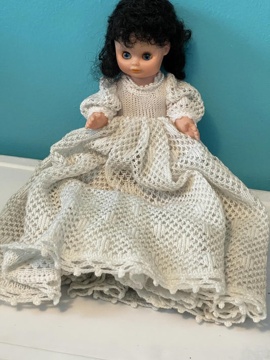 Vintage doll with long dresses  14” tall