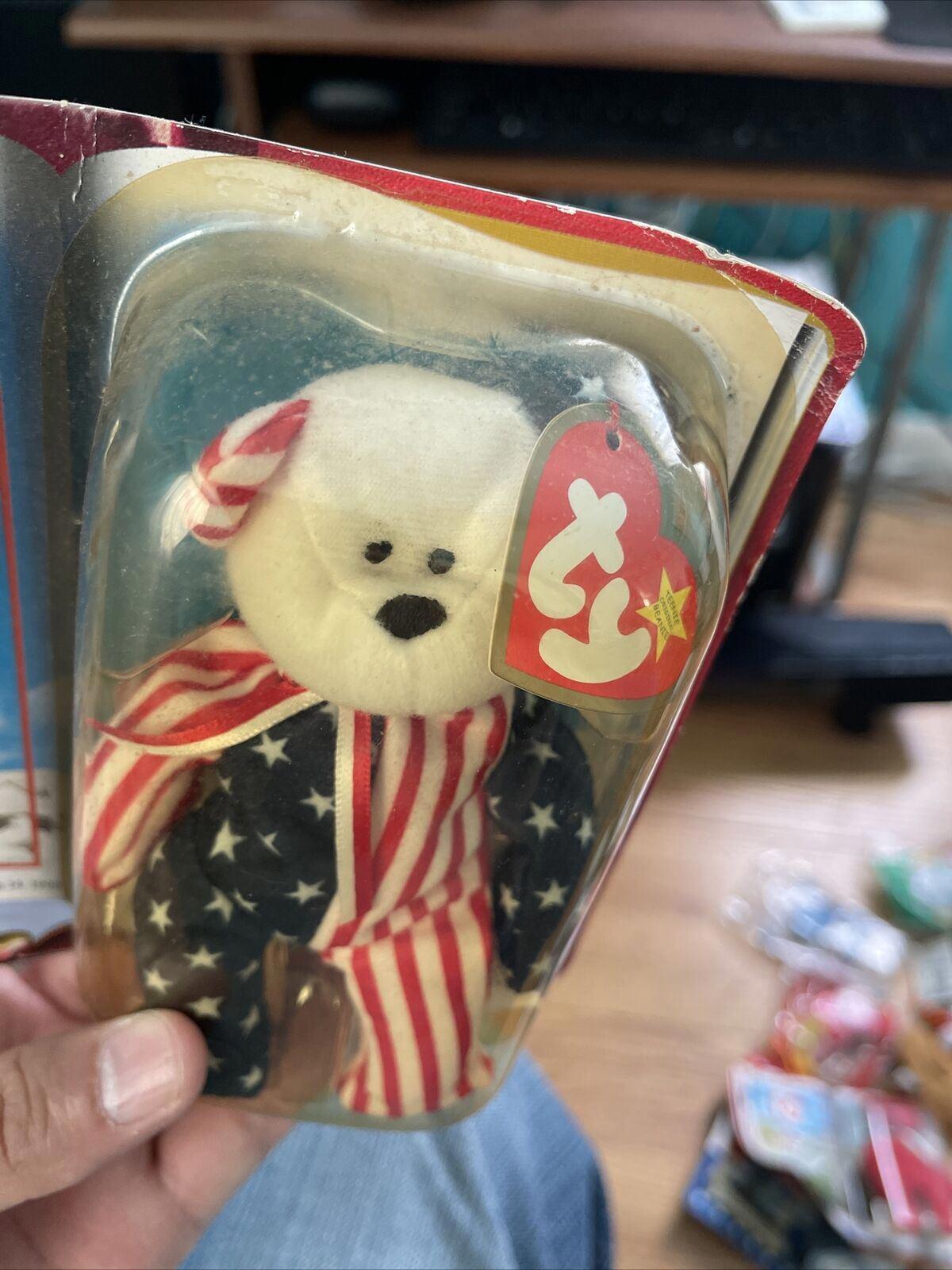 Ty Beanie Babies-Rare! Spangle The Bear - McDonalds - 1999 in original packaging