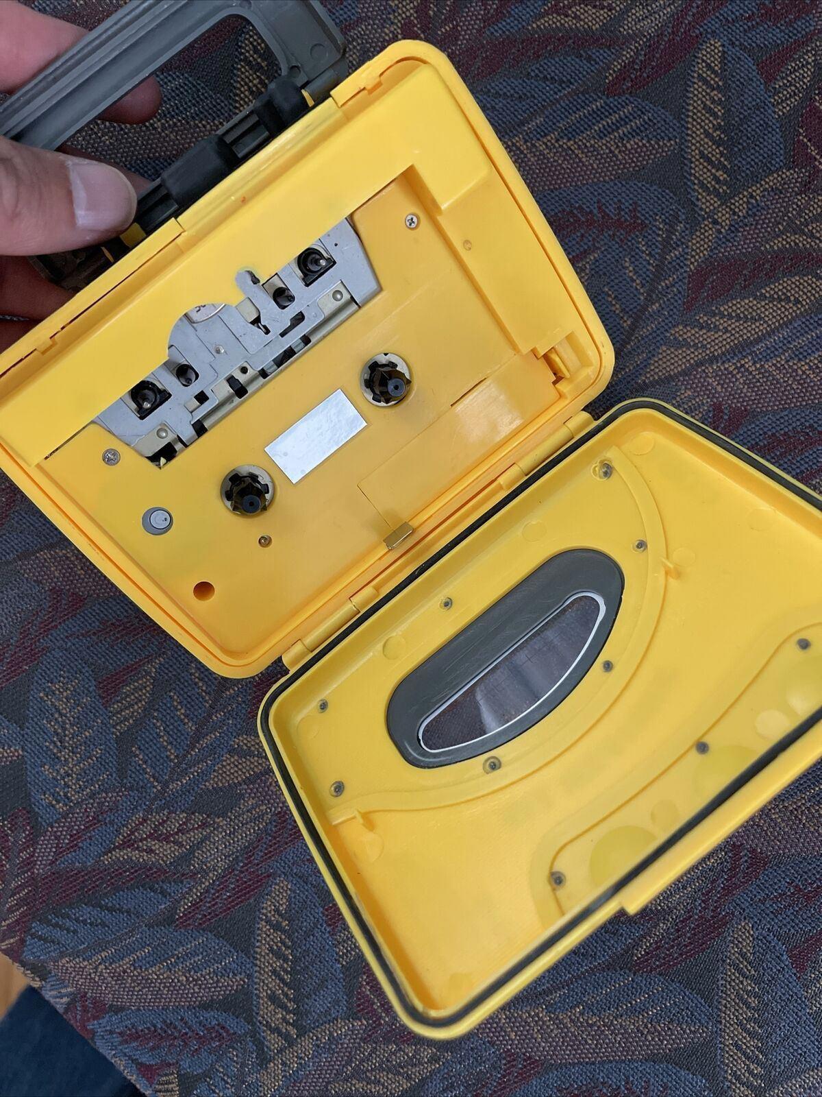Coby All-Weather AM/FM Radio & Cassette Player Sports CX-76 Yellow