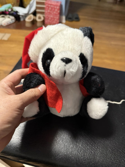 8’ panda bear stuffed animal plush Vintage Made In Taiwan