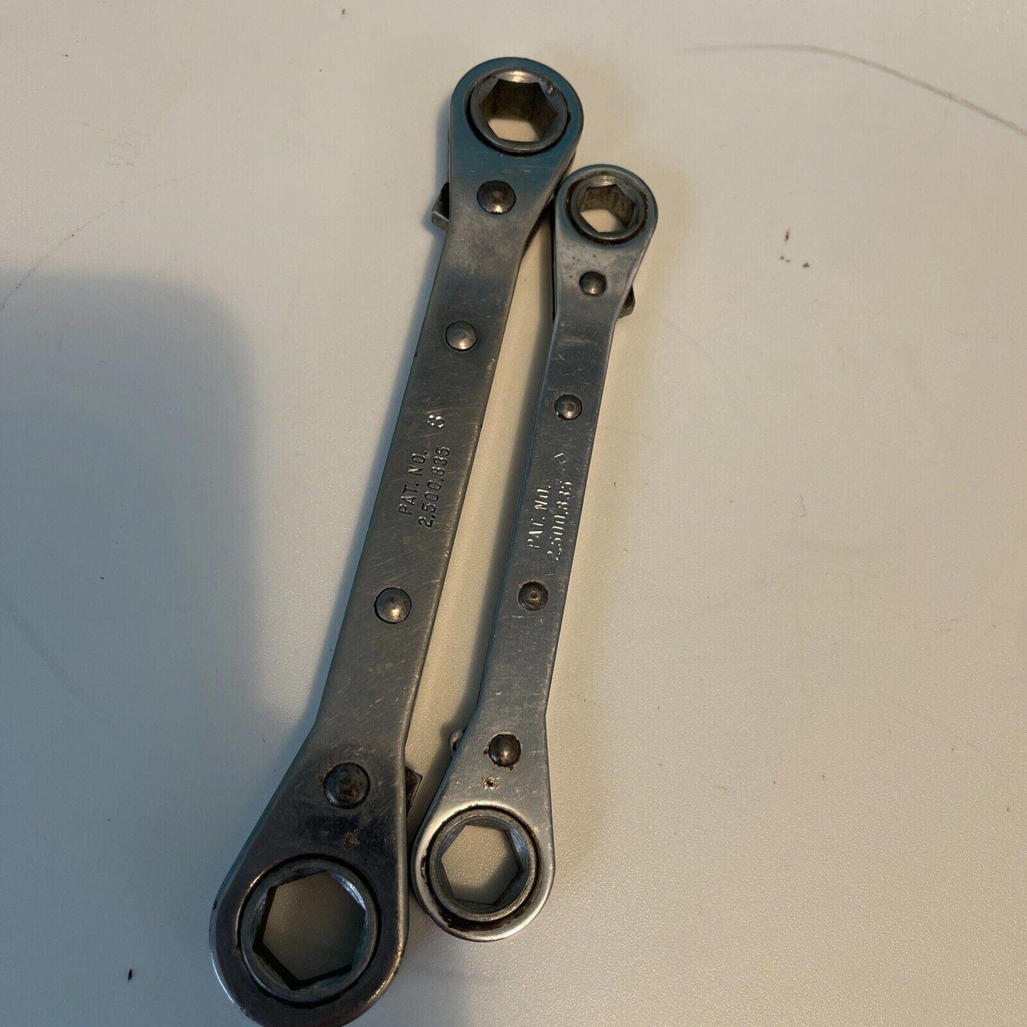 Vintage X2 , S-K  SAE  Ratcheting Box End Wrenches- 6pt- RB1618,RB1214 (12)