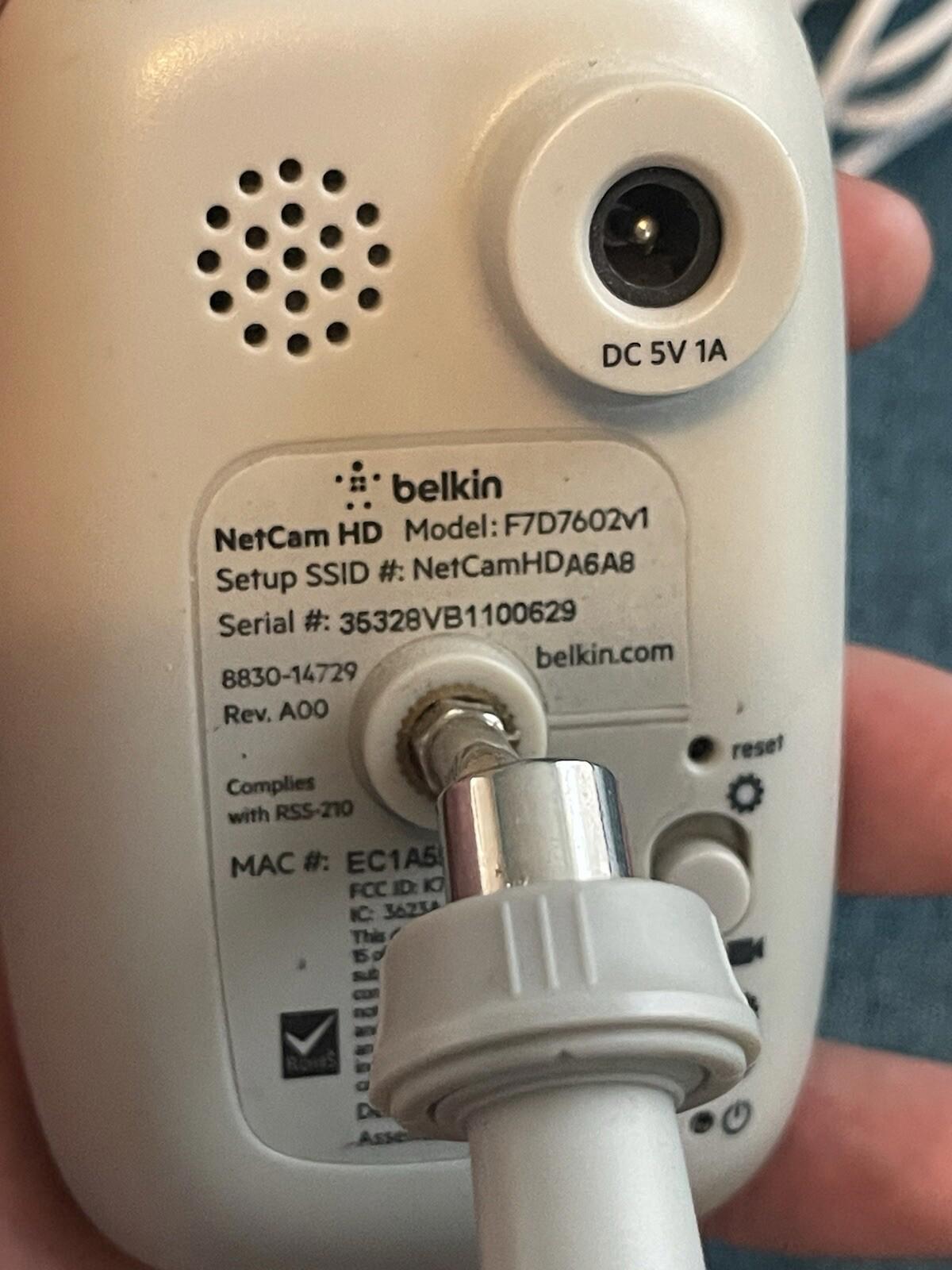 Belkin Netcam HD With Power Adapter