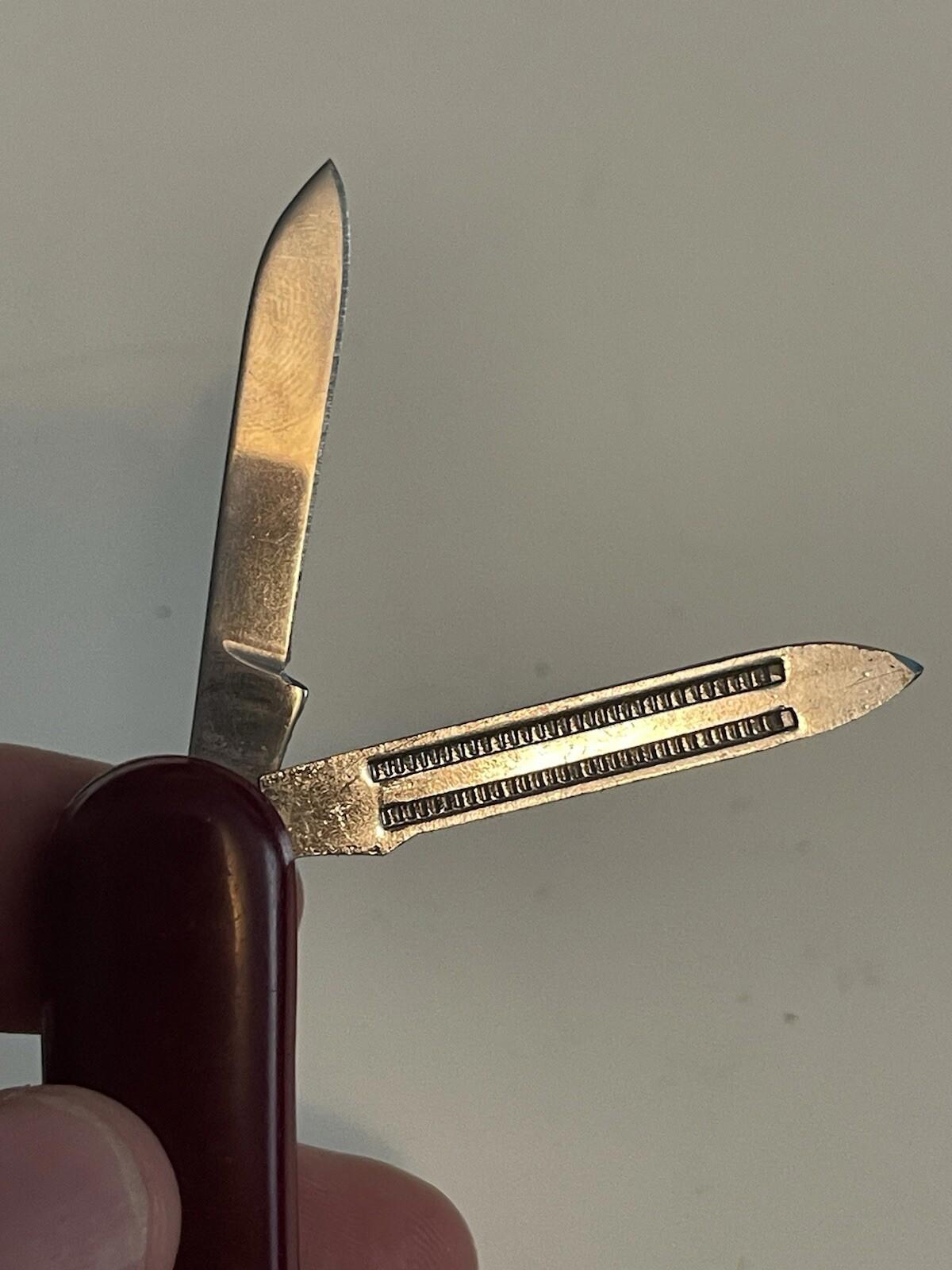 Vintage Mini Folding Knife Toothpick Tweezer Keyring Keychain