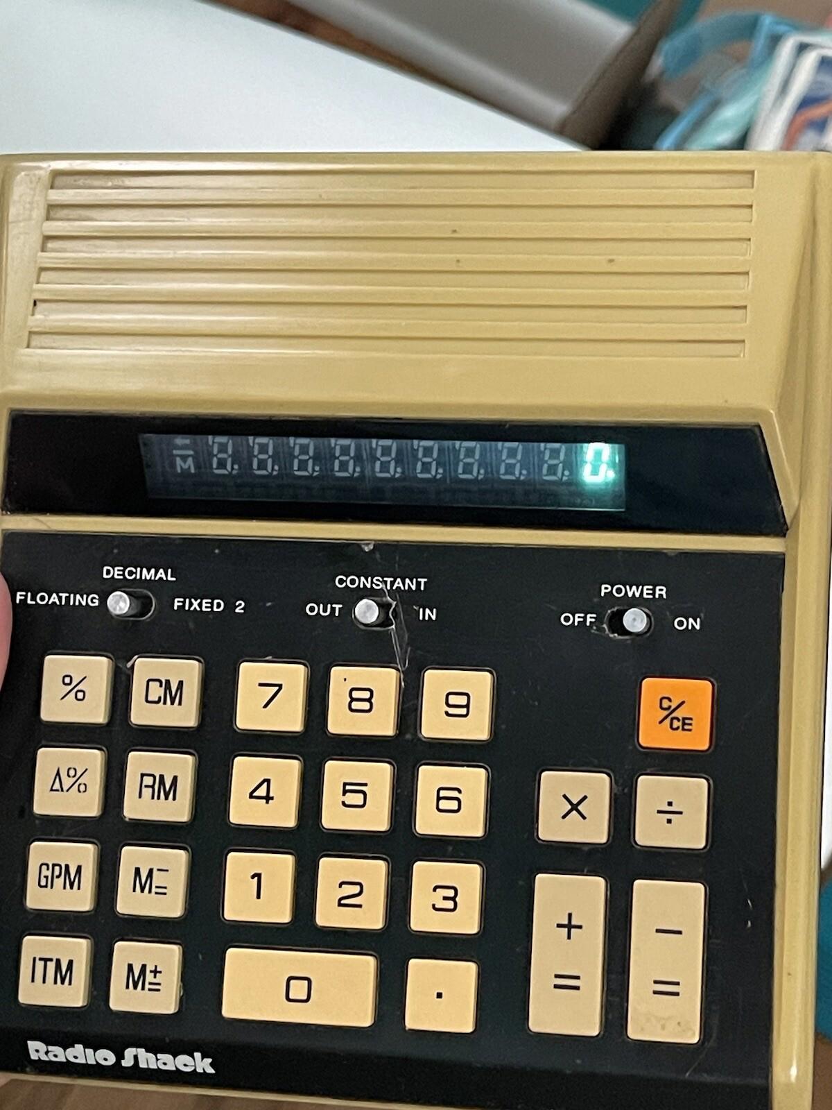 Radio Shack model EC-2001 Vintage Calculator-tested, works