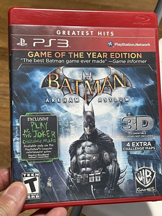 Batman Arkham Asylum Game of the Year Edition for PlayStation 3 PS3 *Complete*