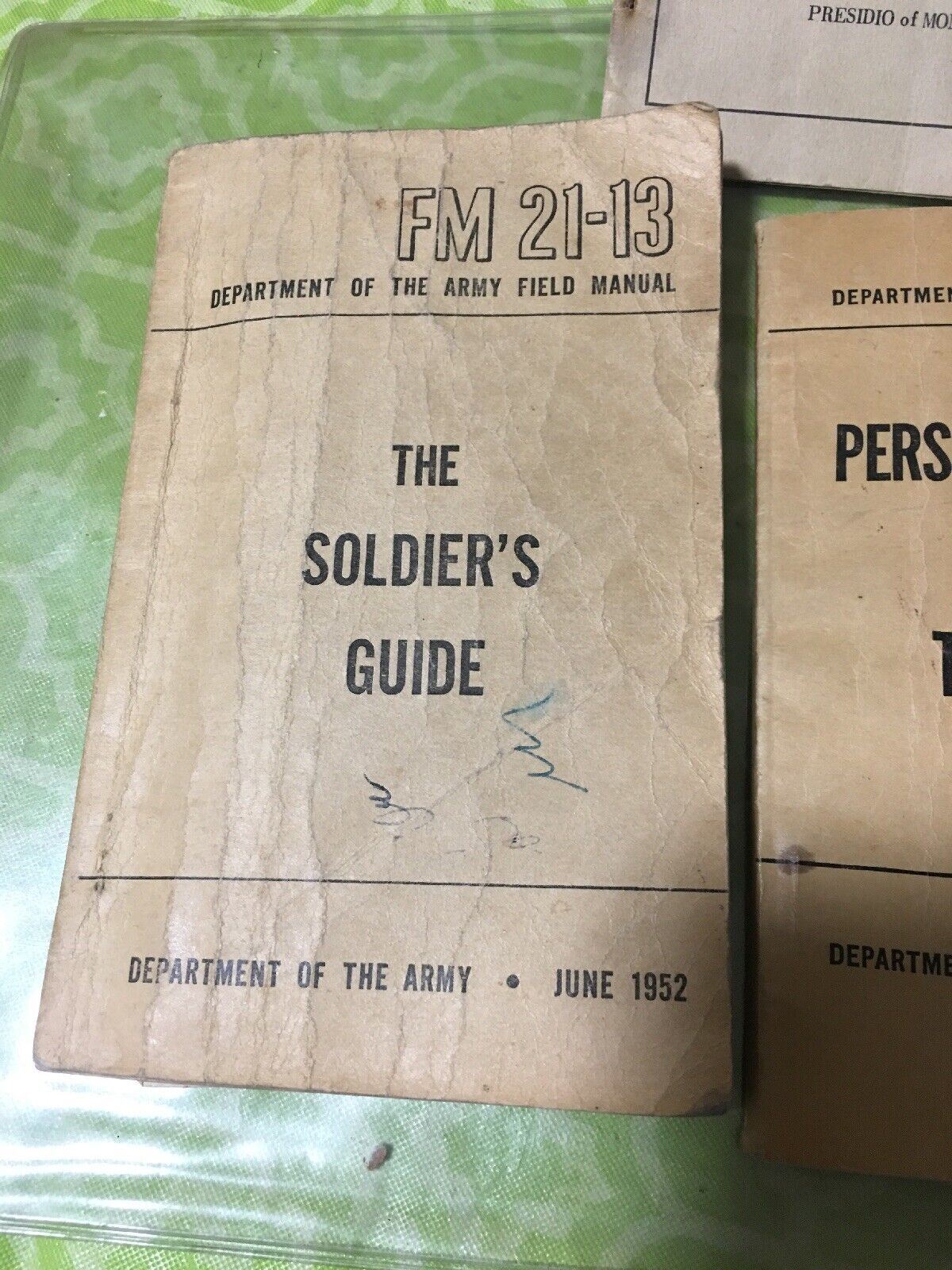 Bundle 1952 The Soldier's Guide Department of the Army Field Manual FM 21-13