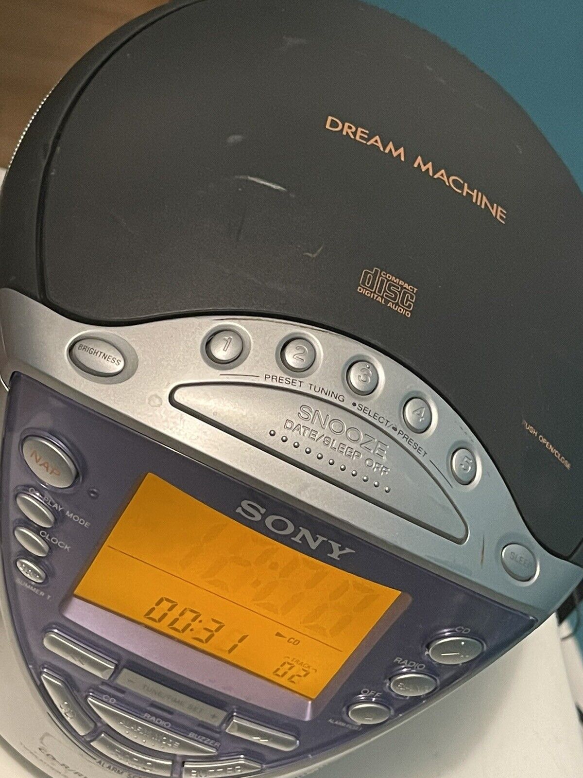 Sony Dream Machine CD Clock ICF-CD853V Weather / FM/AM Radio /