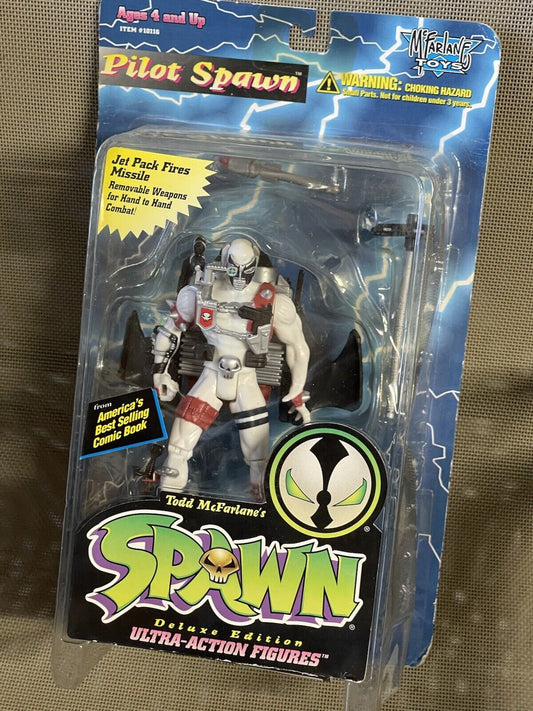 1995 McFarlane Toys SPAWN - Pilot Spawn White Variant Deluxe Edition NEW