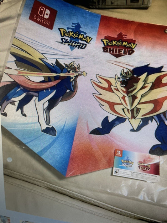 2019 nintendo nintendo switch pokemon sword shield banner map promo new 