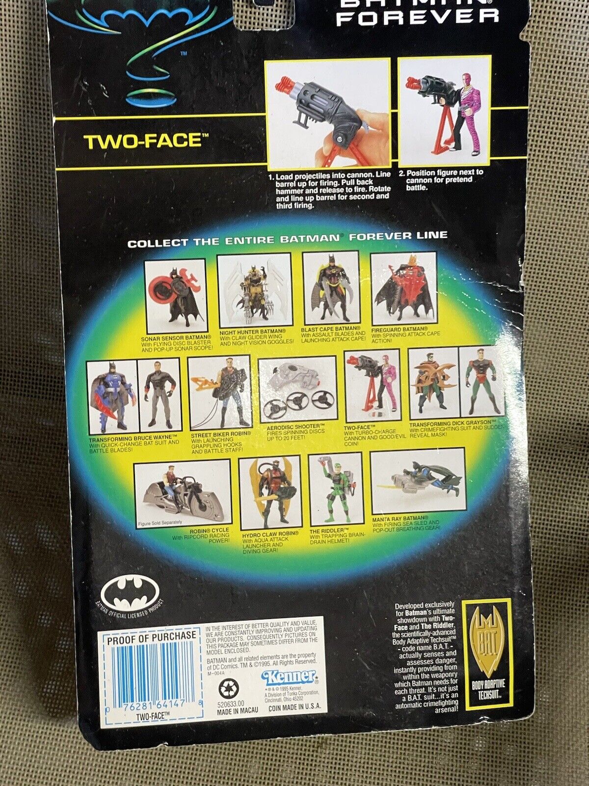 KENNER BATMAN FOREVER MOVIE TWO-FACE ACTION FIGURE TOY DC COMICS 1995 two face 