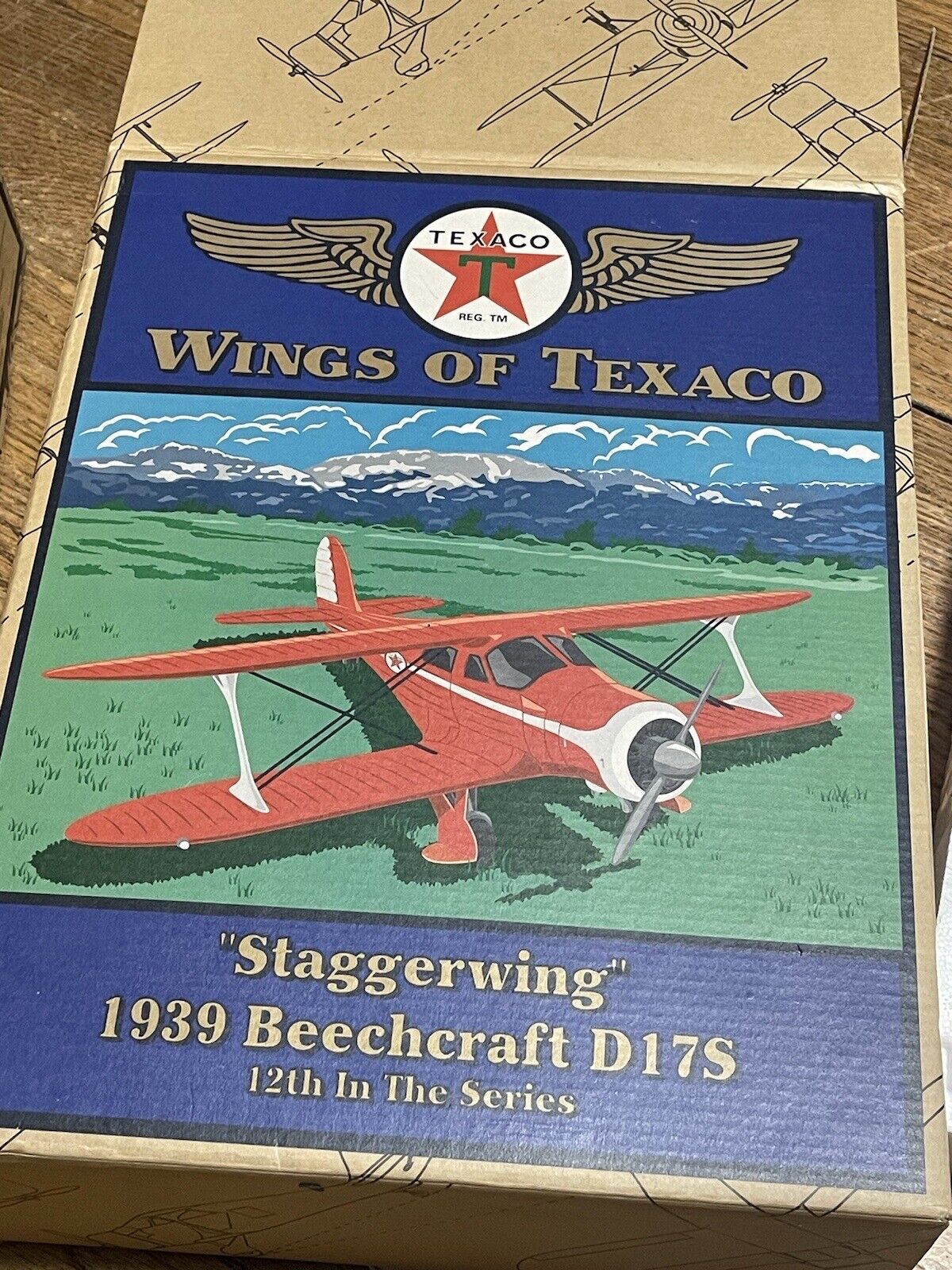 Ertl Wings Of Texaco Staggerwing 1939 Beechcraft D17S Diecast Plane 2004