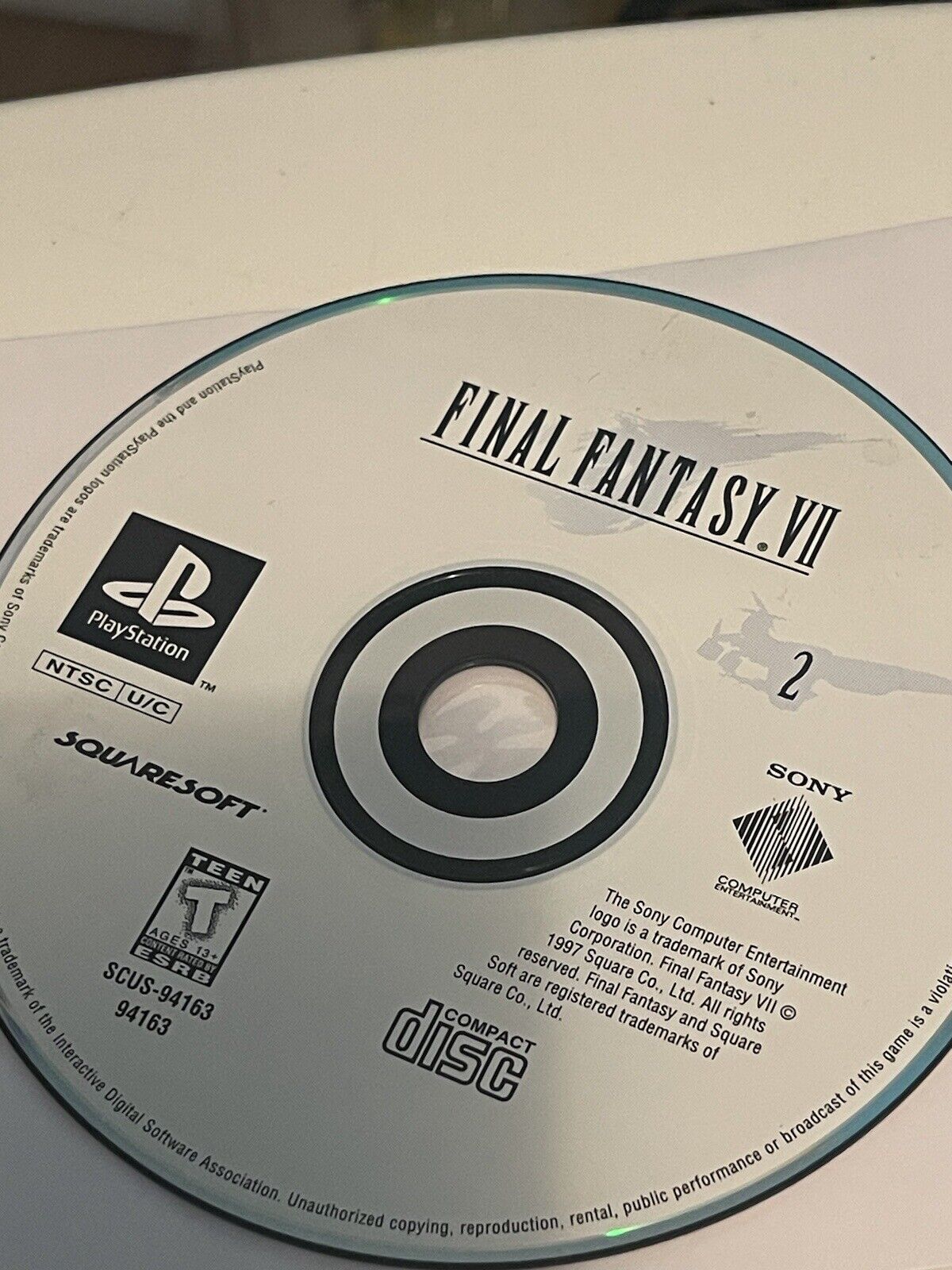 Final Fantasy VII PS1 (PlayStation) Discs 1 2 & 3 DISCS ONLY Untested