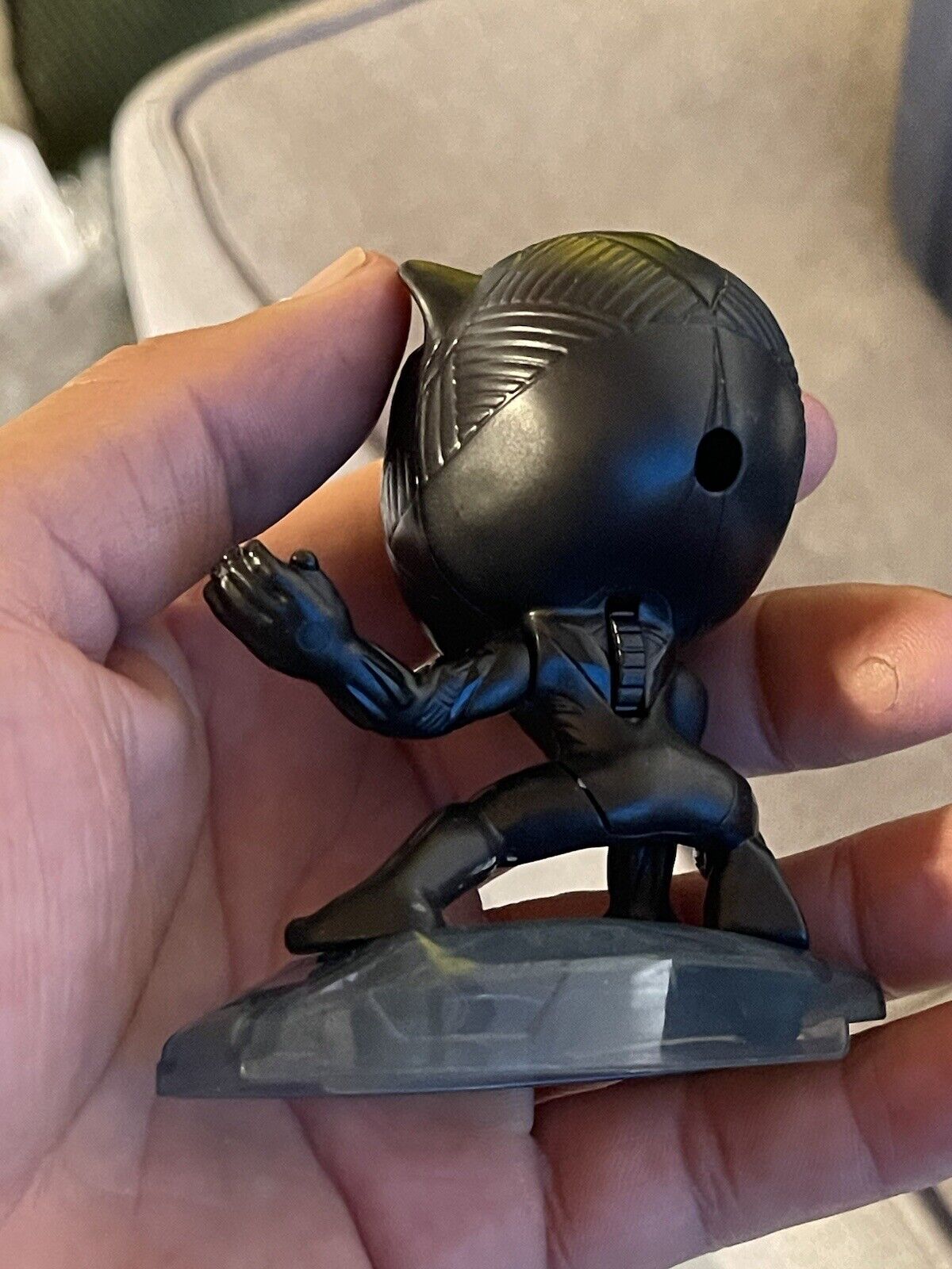 X3 Marvel Black Panther Plastic Toy on Clear Base Used Fast Shipping Movie Toy