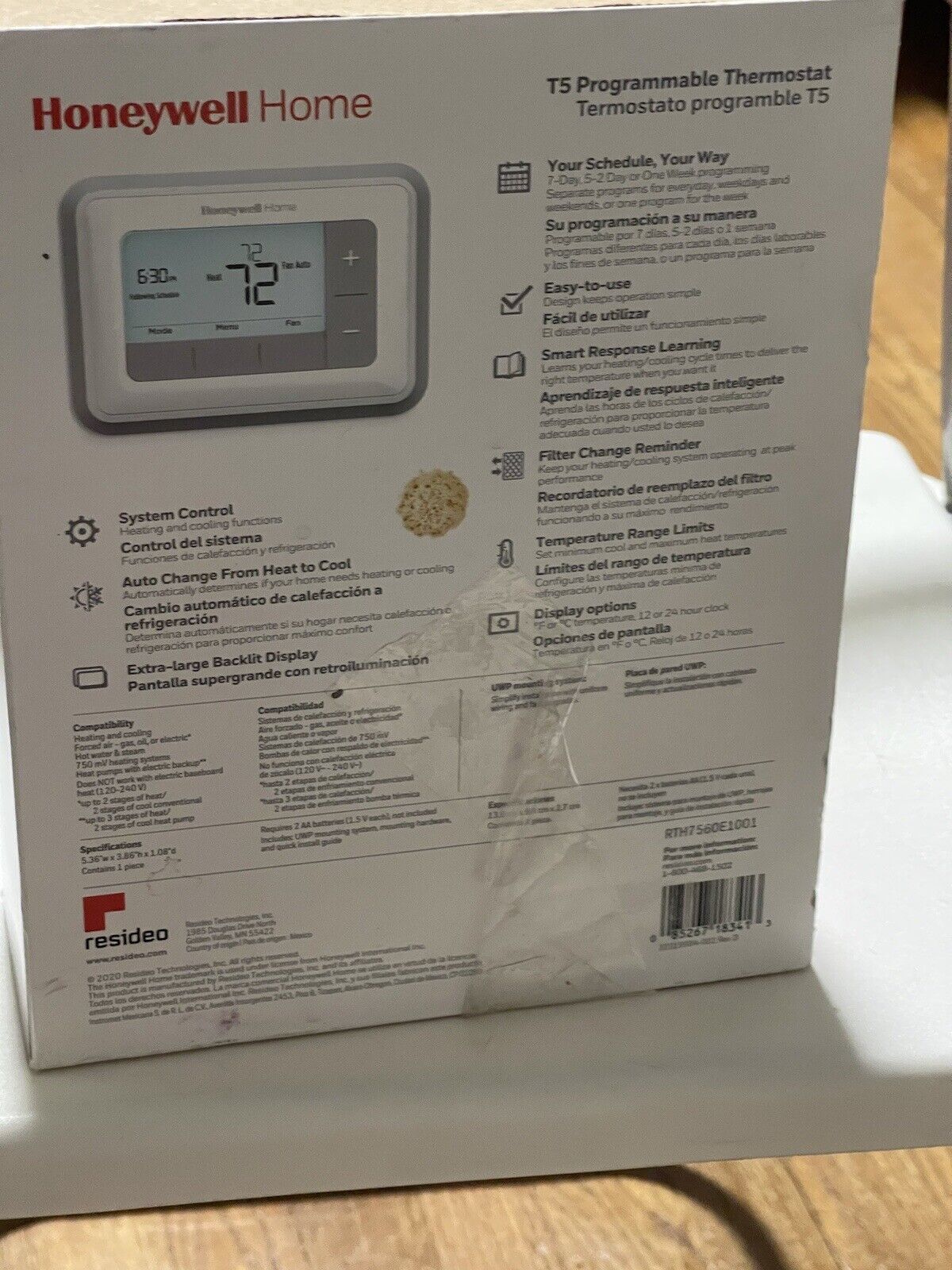 Honeywell T5 7-Day Programmable Thermostat (RTH7560E1001)