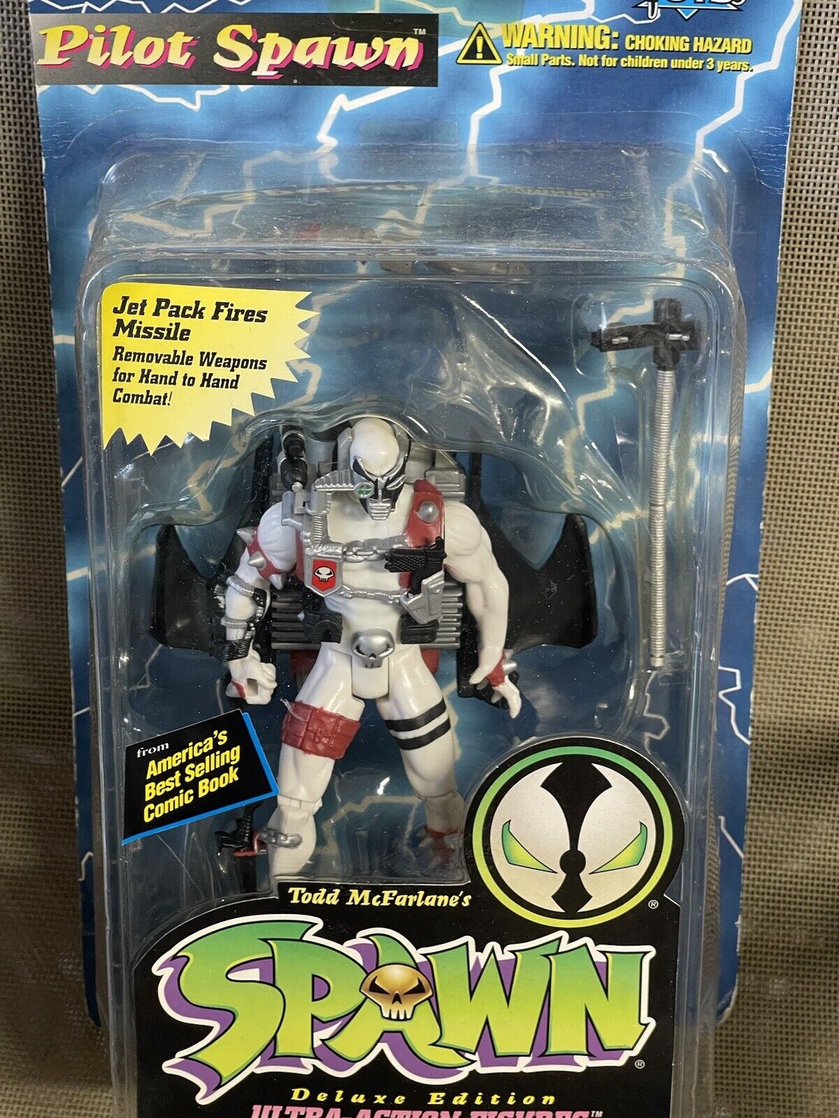 1995 McFarlane Toys SPAWN - Pilot Spawn White Variant Deluxe Edition NEW