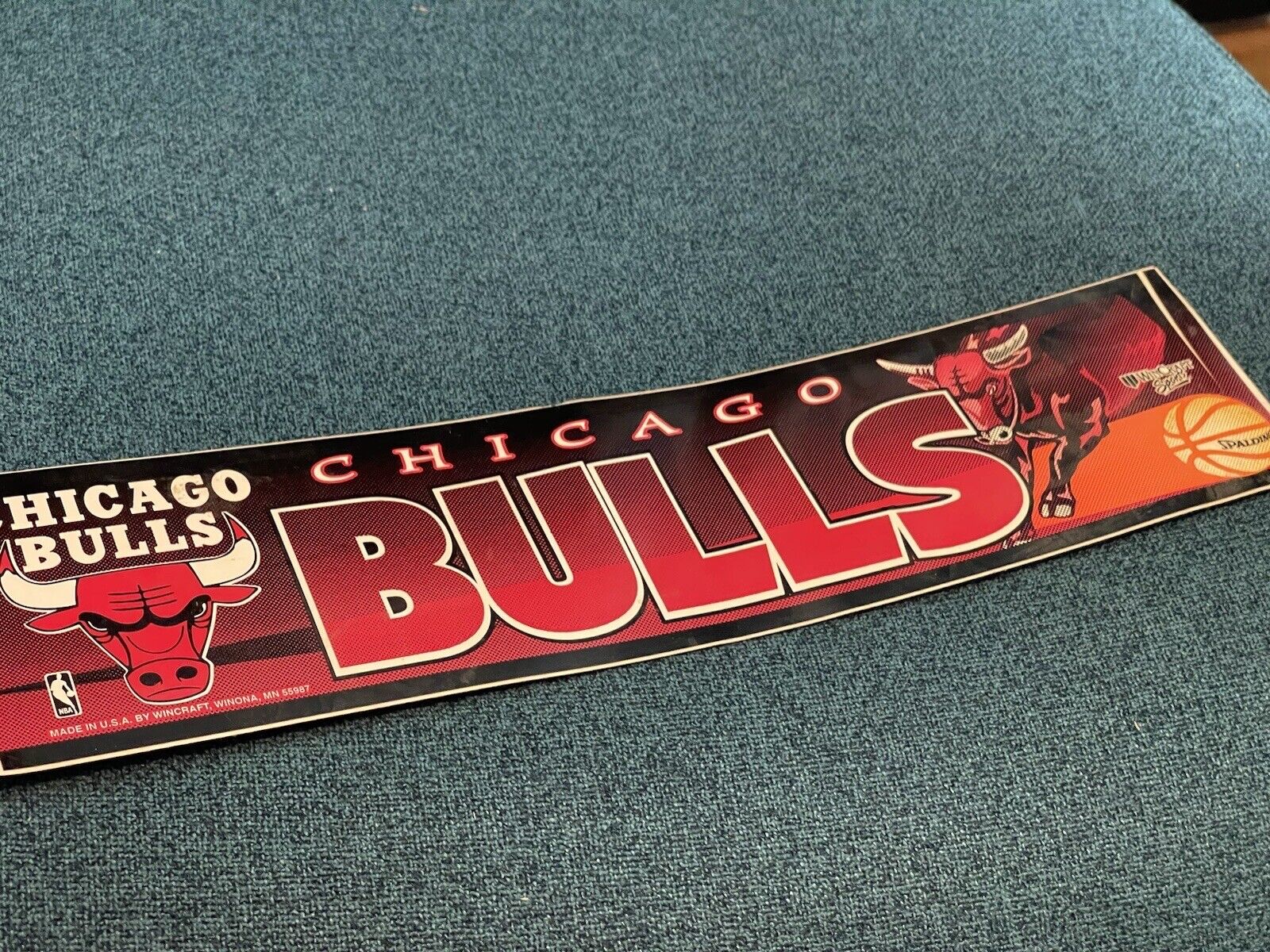 Chicago Bulls Basketball NBA Bumper Sticker by WinCraft Vintage 12x3