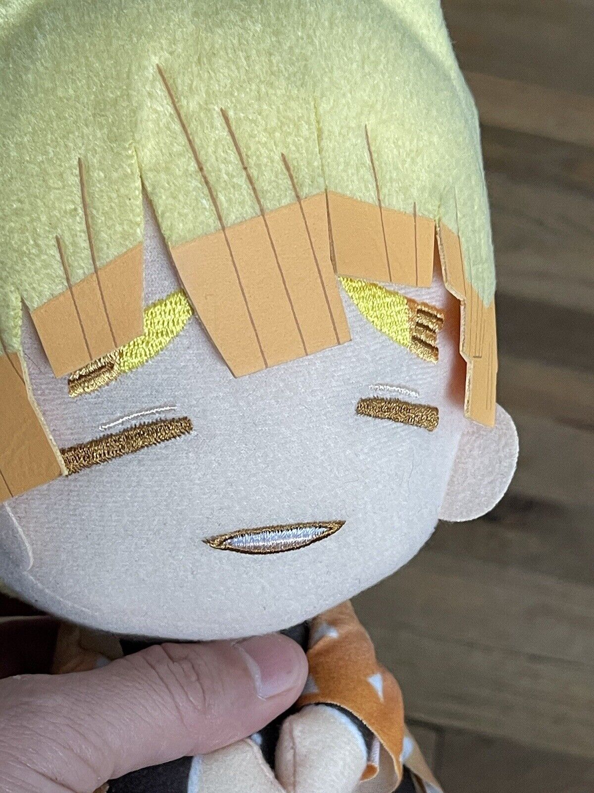 Demon Slayer Zenitsu Sitting Anime Plush Doll (26)