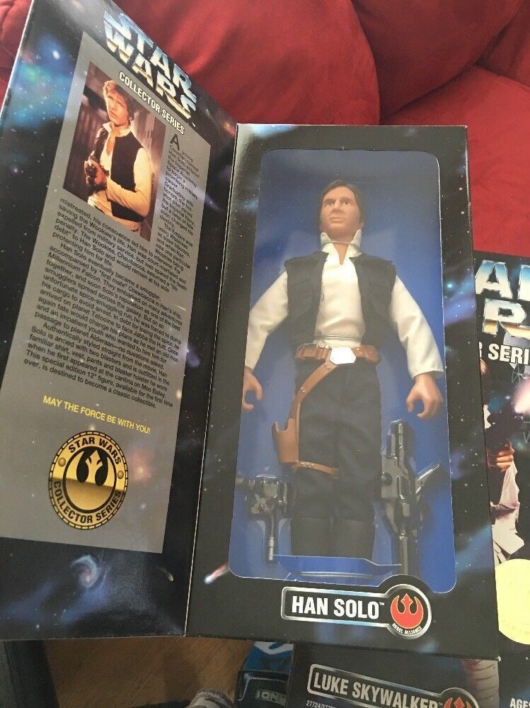 Star Wars Han Solo, Obi-wan Kenobi And Luke Skywalke12” Action Figure Collector