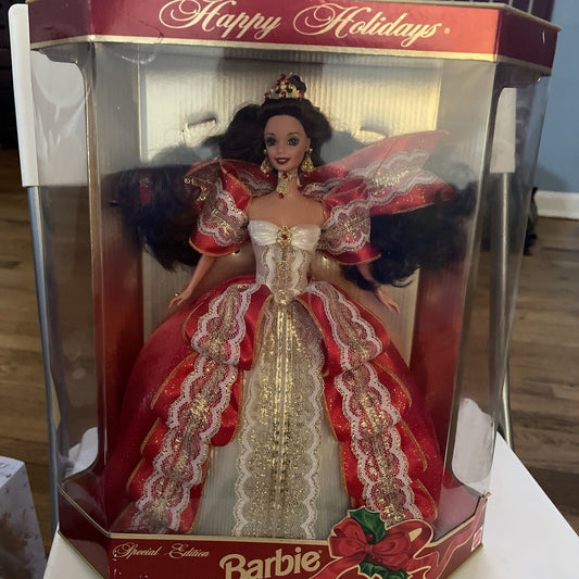 Happy Holidays Barbie 1997 Brunette Christmas 