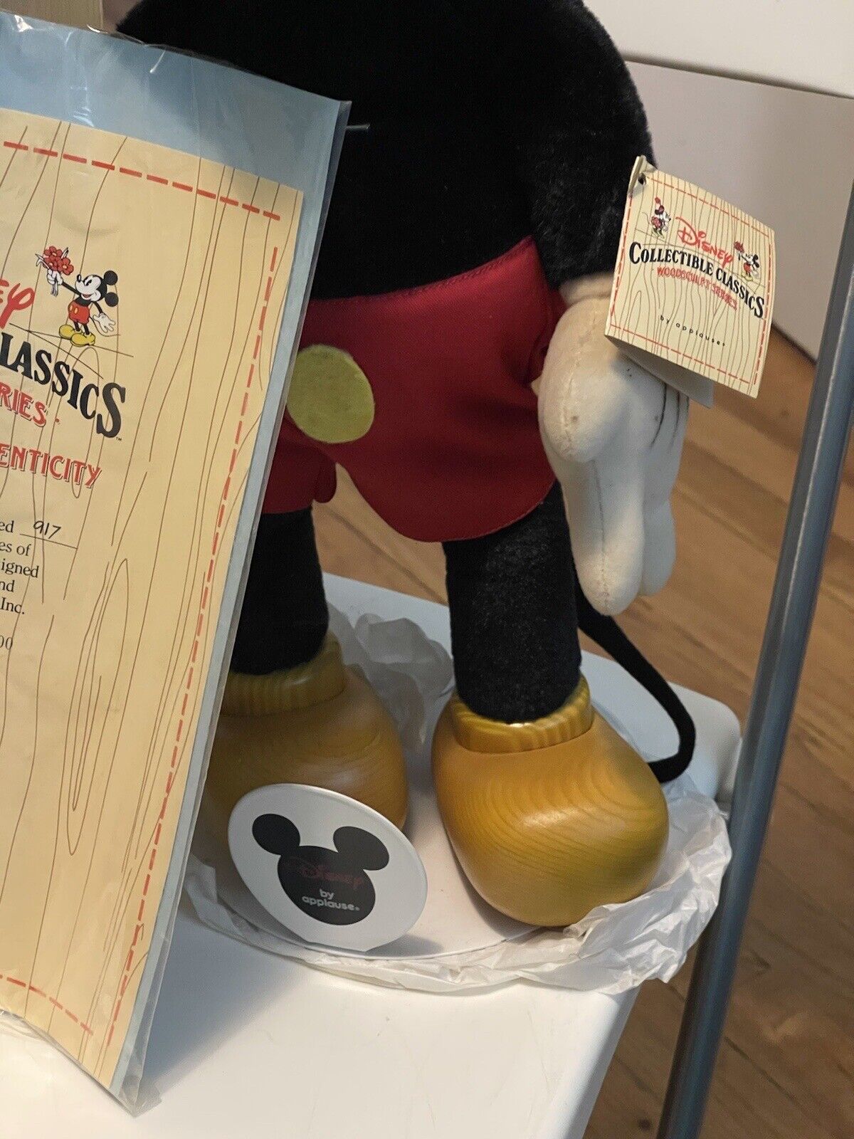 Disney 1989 Collectible Classics Woodsculpt Series Applause Mickey Mouse #15017