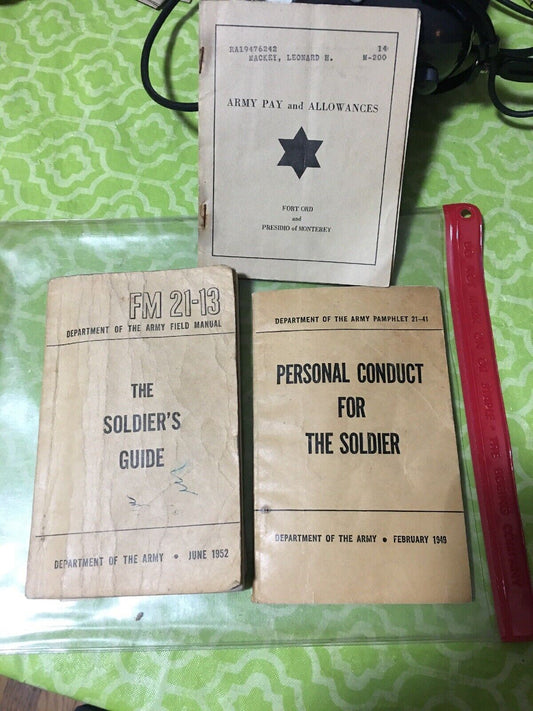 Bundle 1952 The Soldier's Guide Department of the Army Field Manual FM 21-13