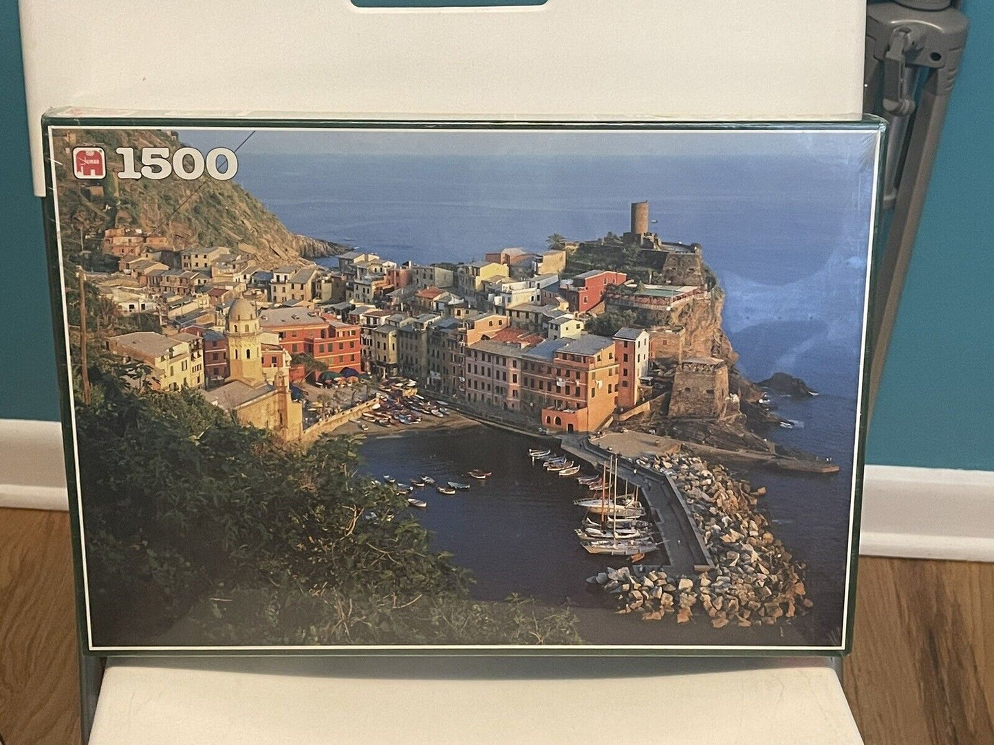 Vintage JUMBO Jigsaw Puzzle. New Sealed, Vernazza, Italy, 1,500 Pieces.