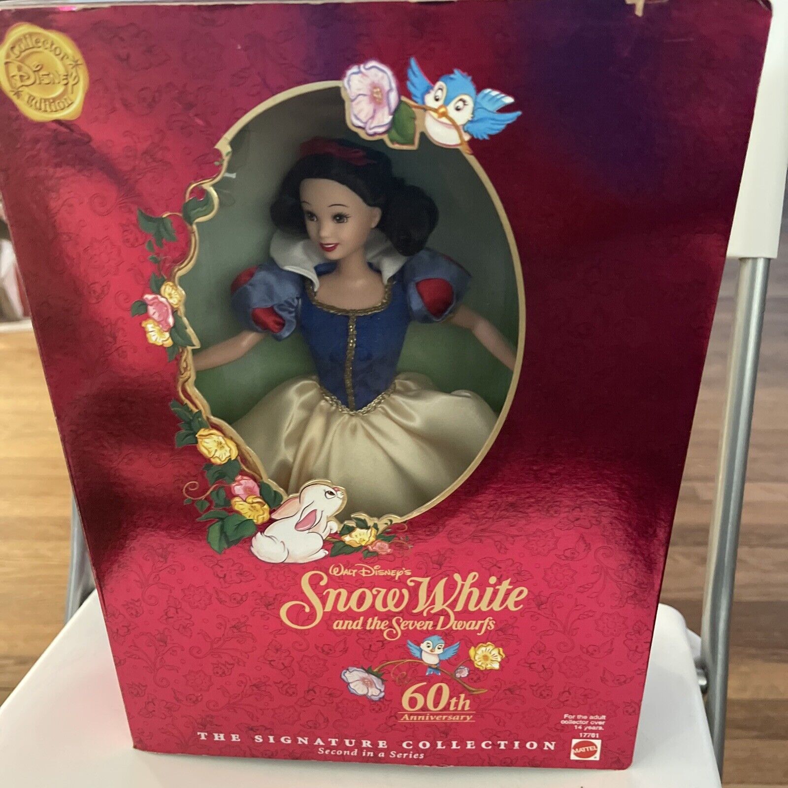 Vintage 1997 Snow White 60th Anniversary Barbie Doll Mattel Red Box. 