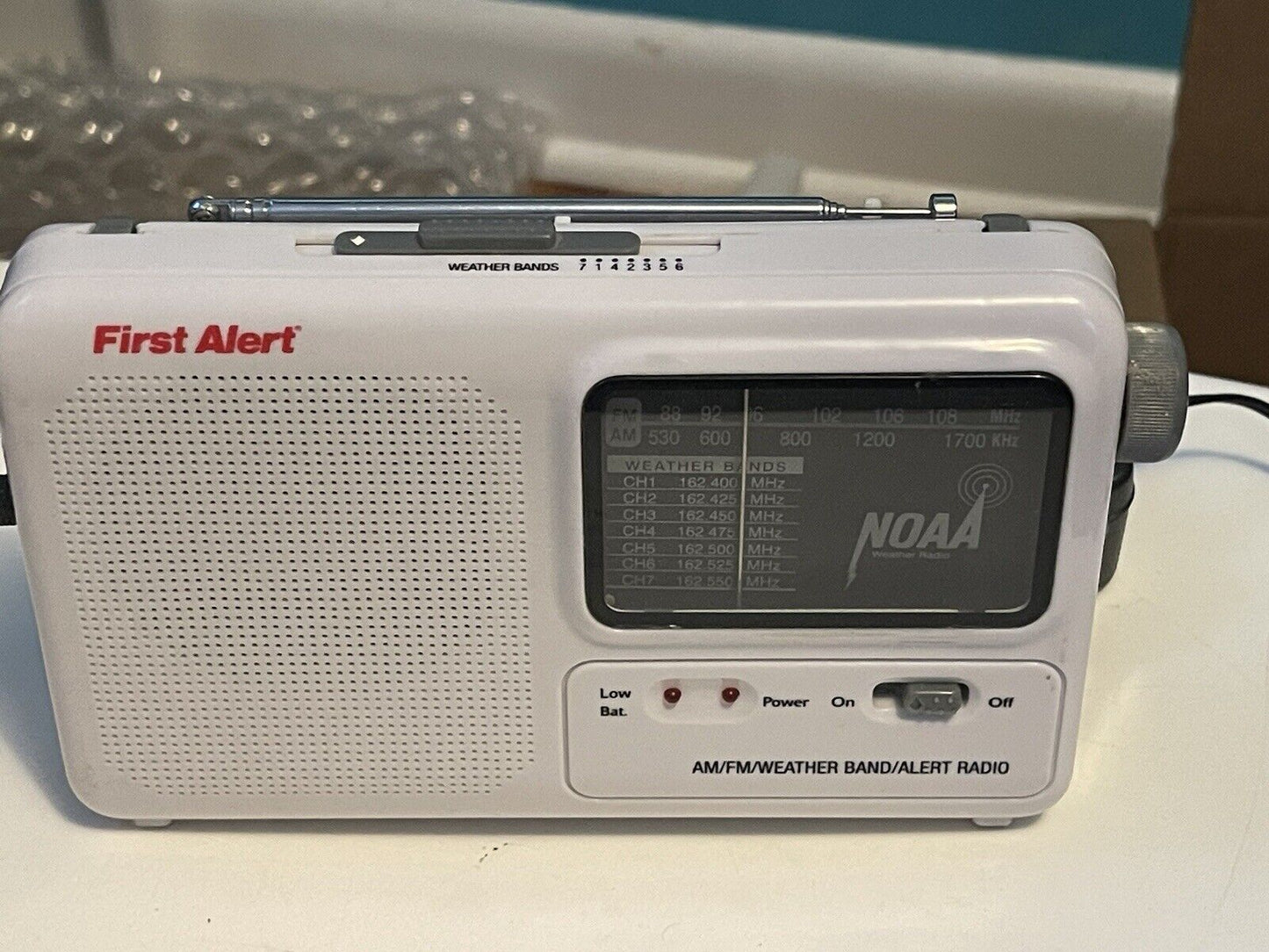 First Alert Portable Emergency Alert AM/FM Radio WX-17